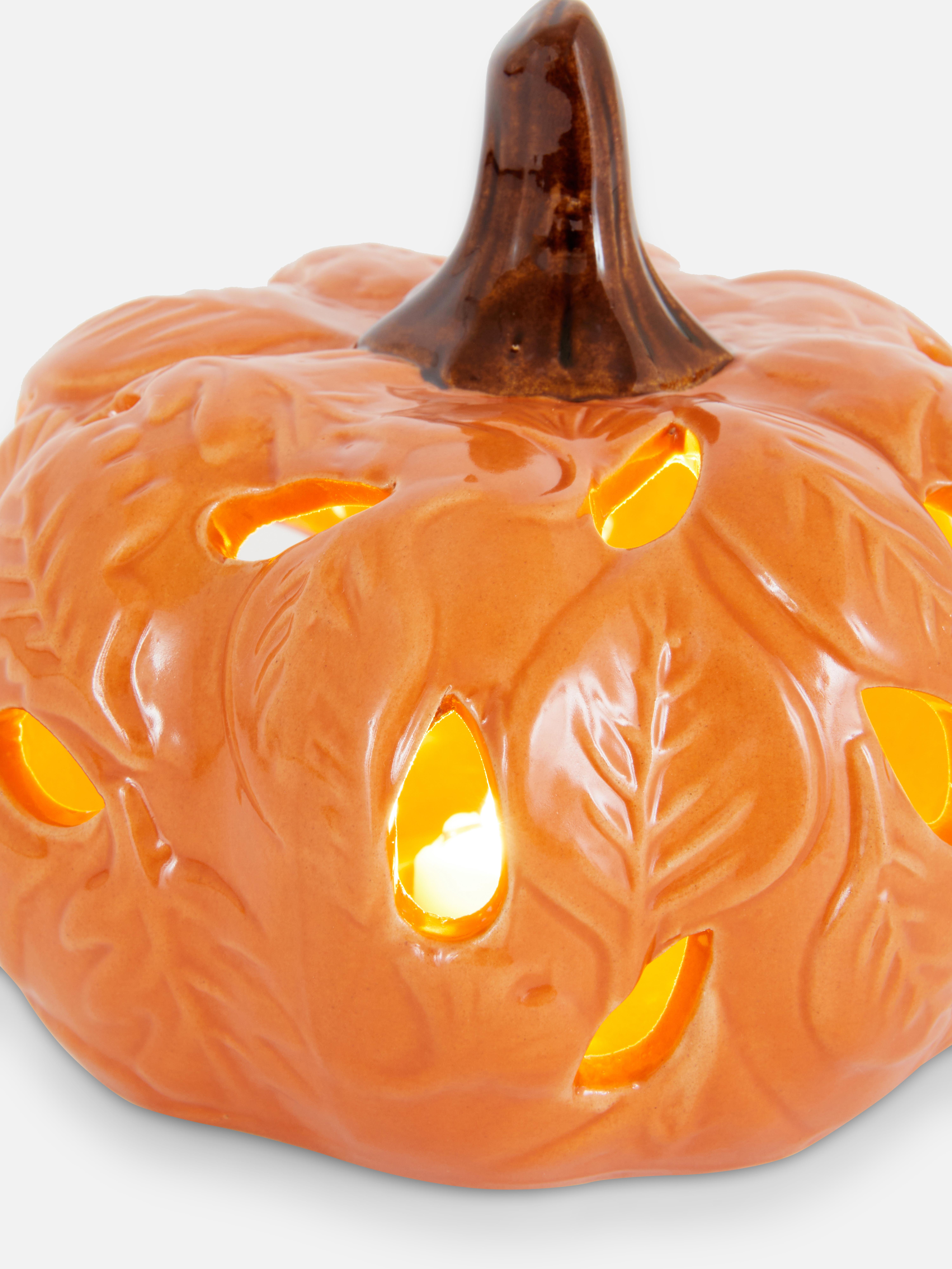 Citrouille moyenne en céramique LED