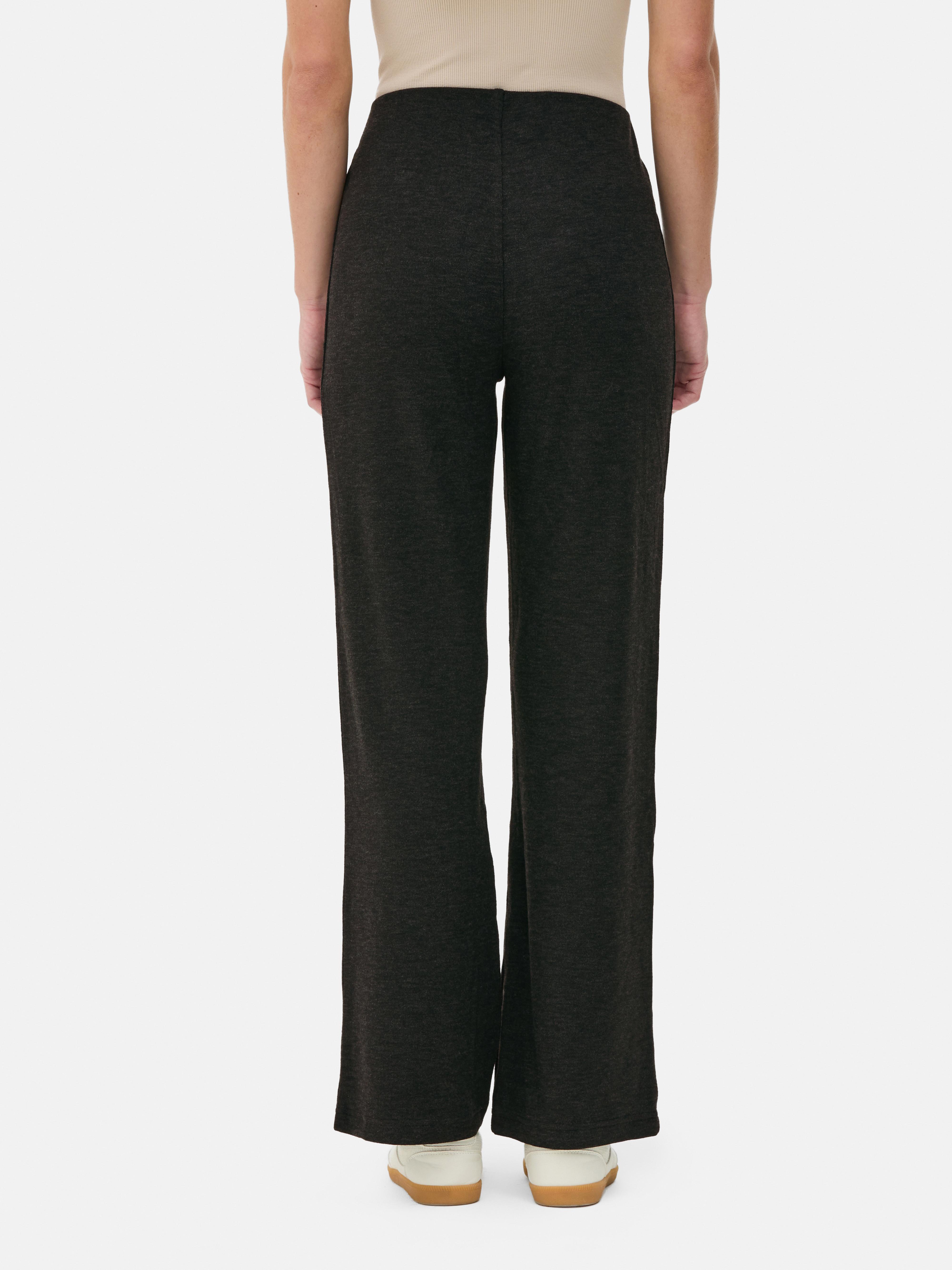 Strukturierte Jersey-Leggings mit ausgestelltem Bein
