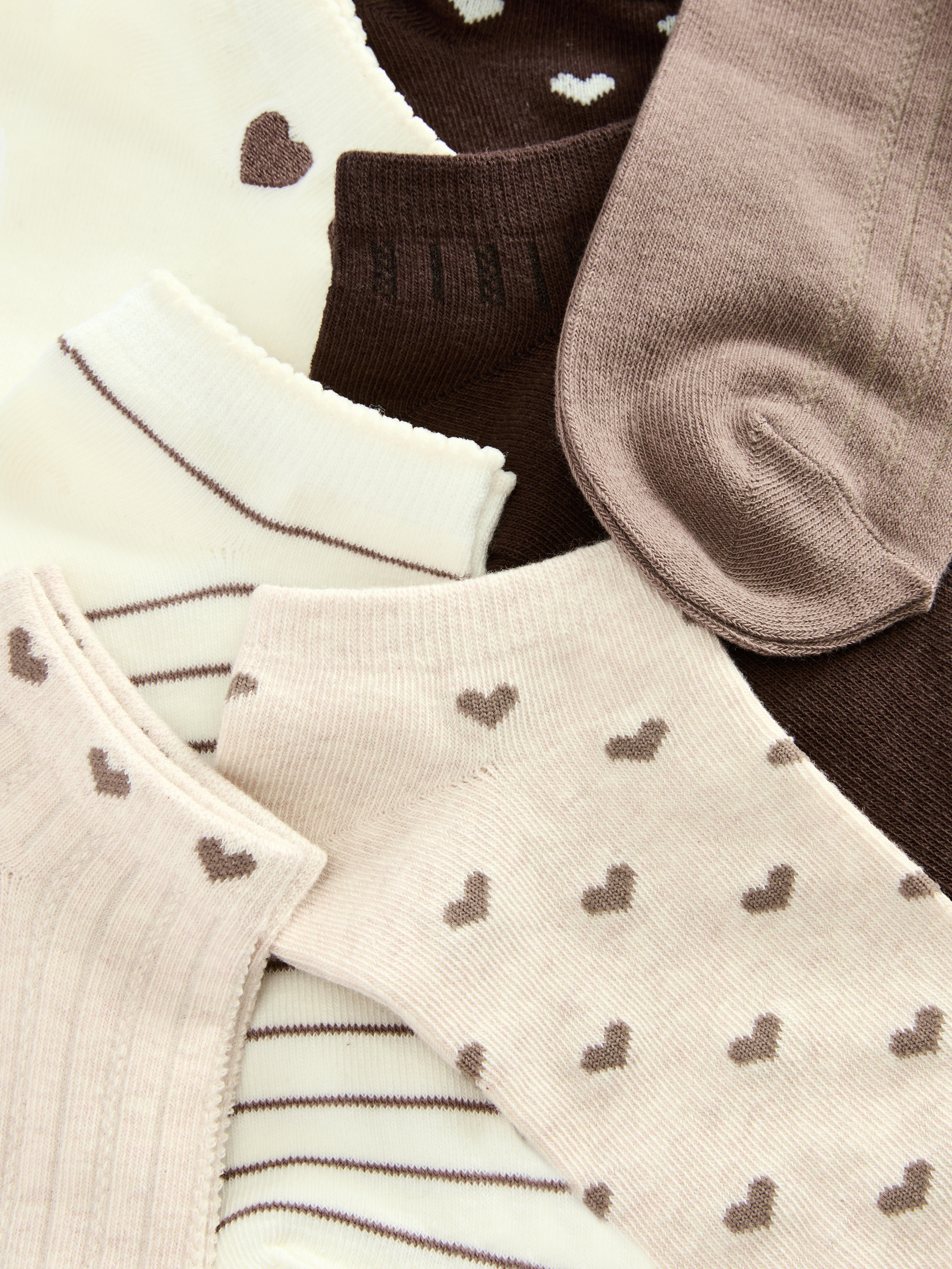 Pack de 7 pares de calcetines con corazones