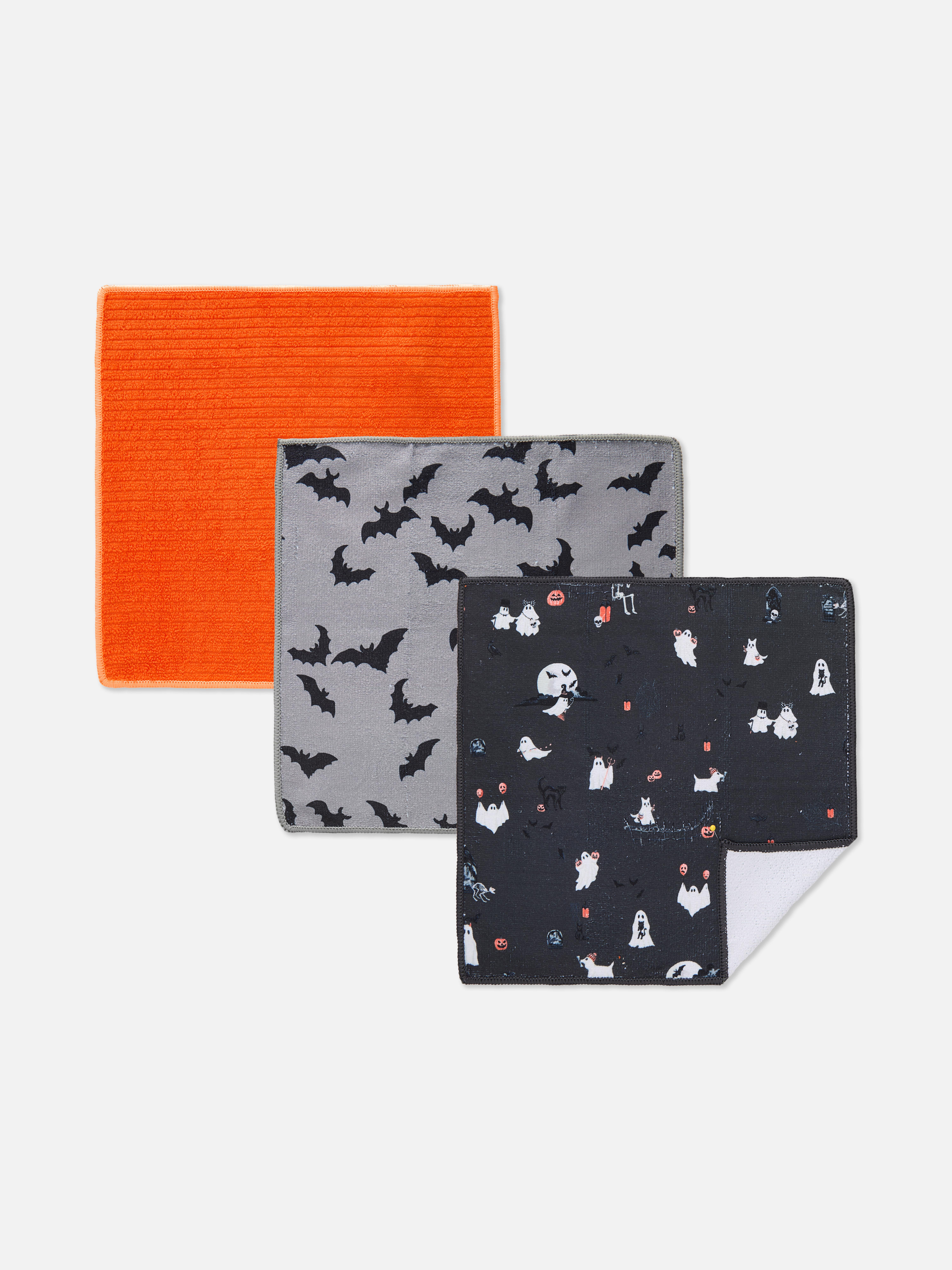 Pack de 3 paños de microfibra de Halloween