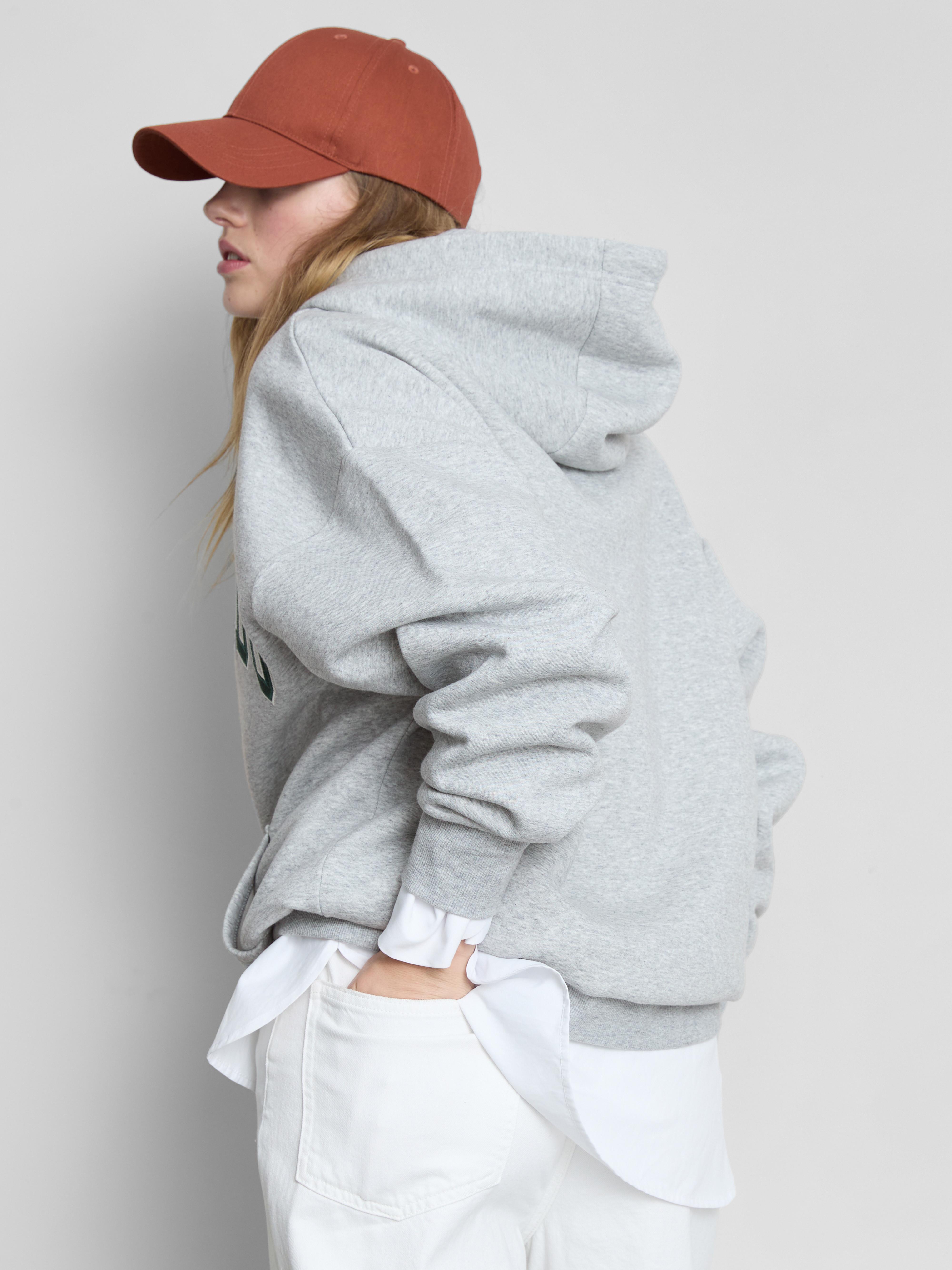 Oversized-Hoodie mit Reißverschluss und Grafik