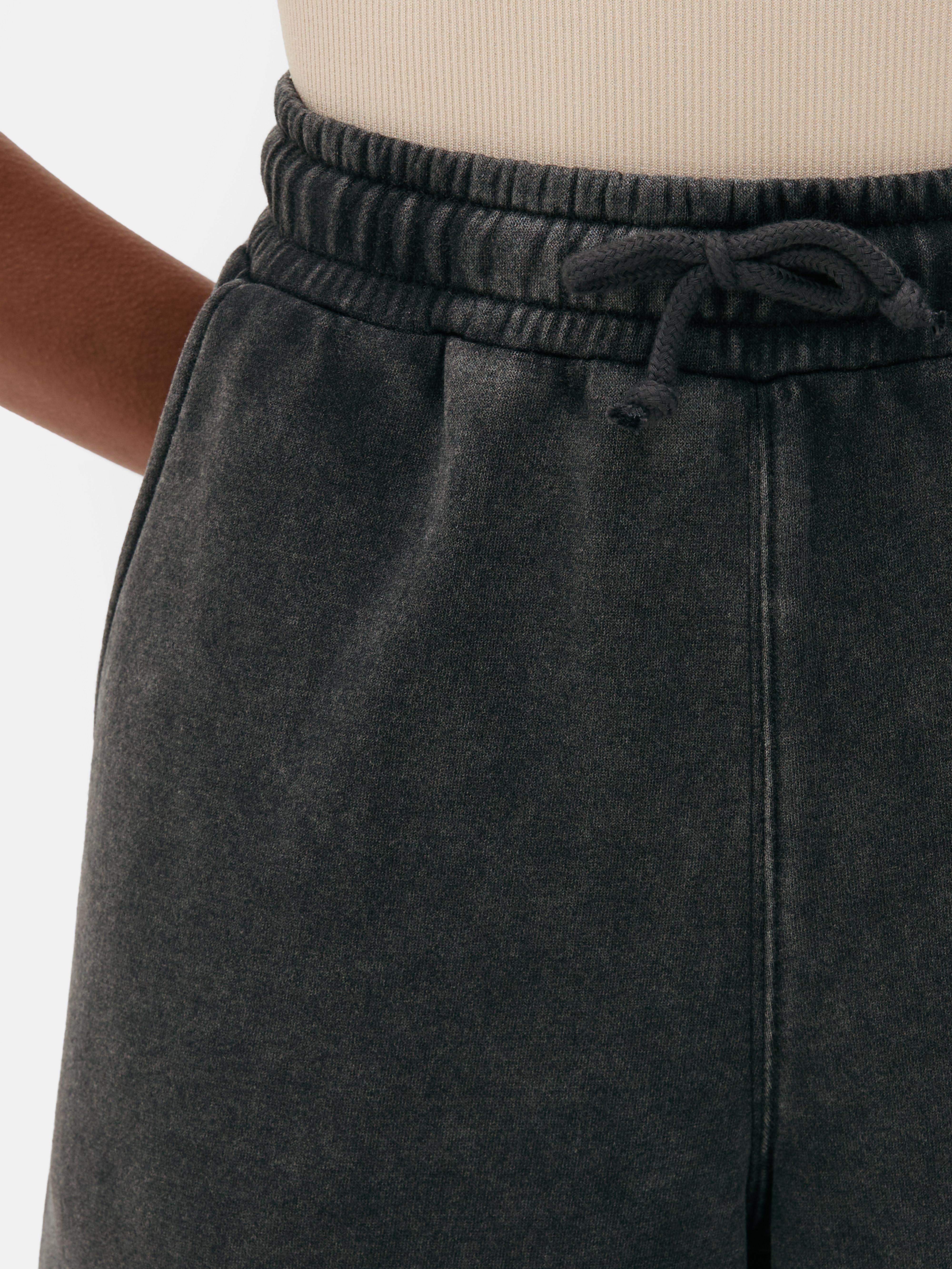 Split Hem Acid Wash Sweatpants