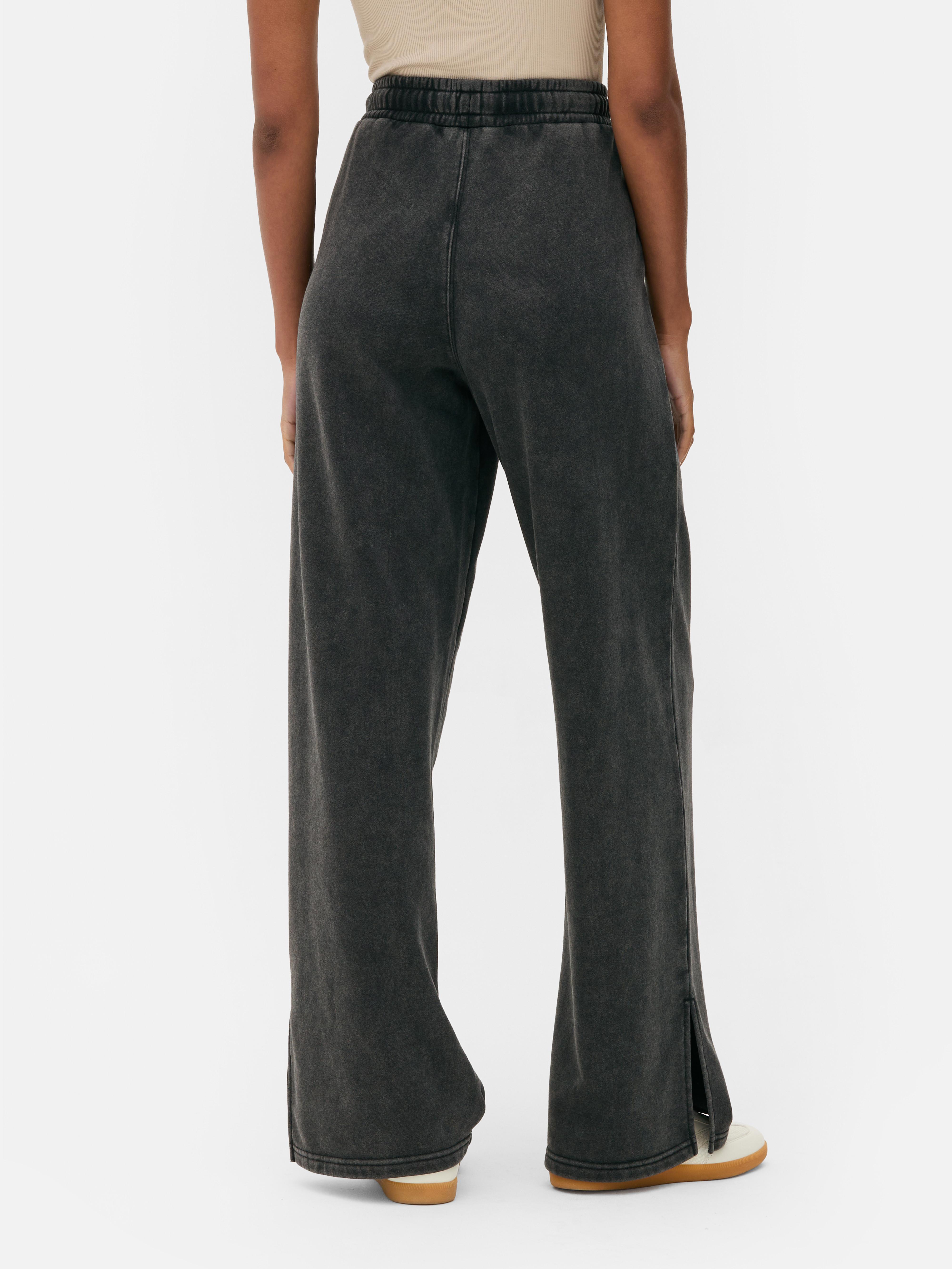 Split Hem Acid Wash Sweatpants