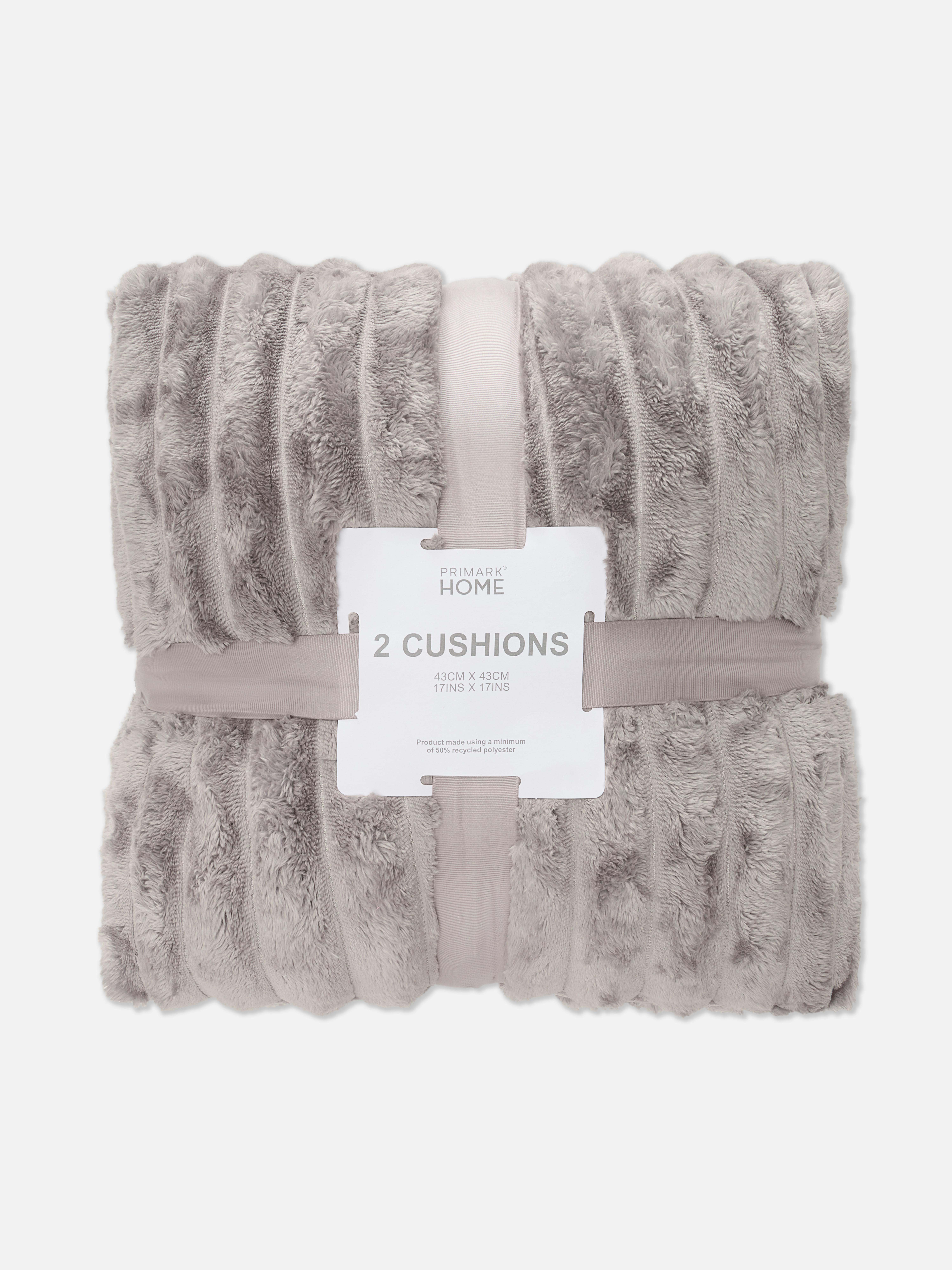 2pk Wide Ribbed Cushions