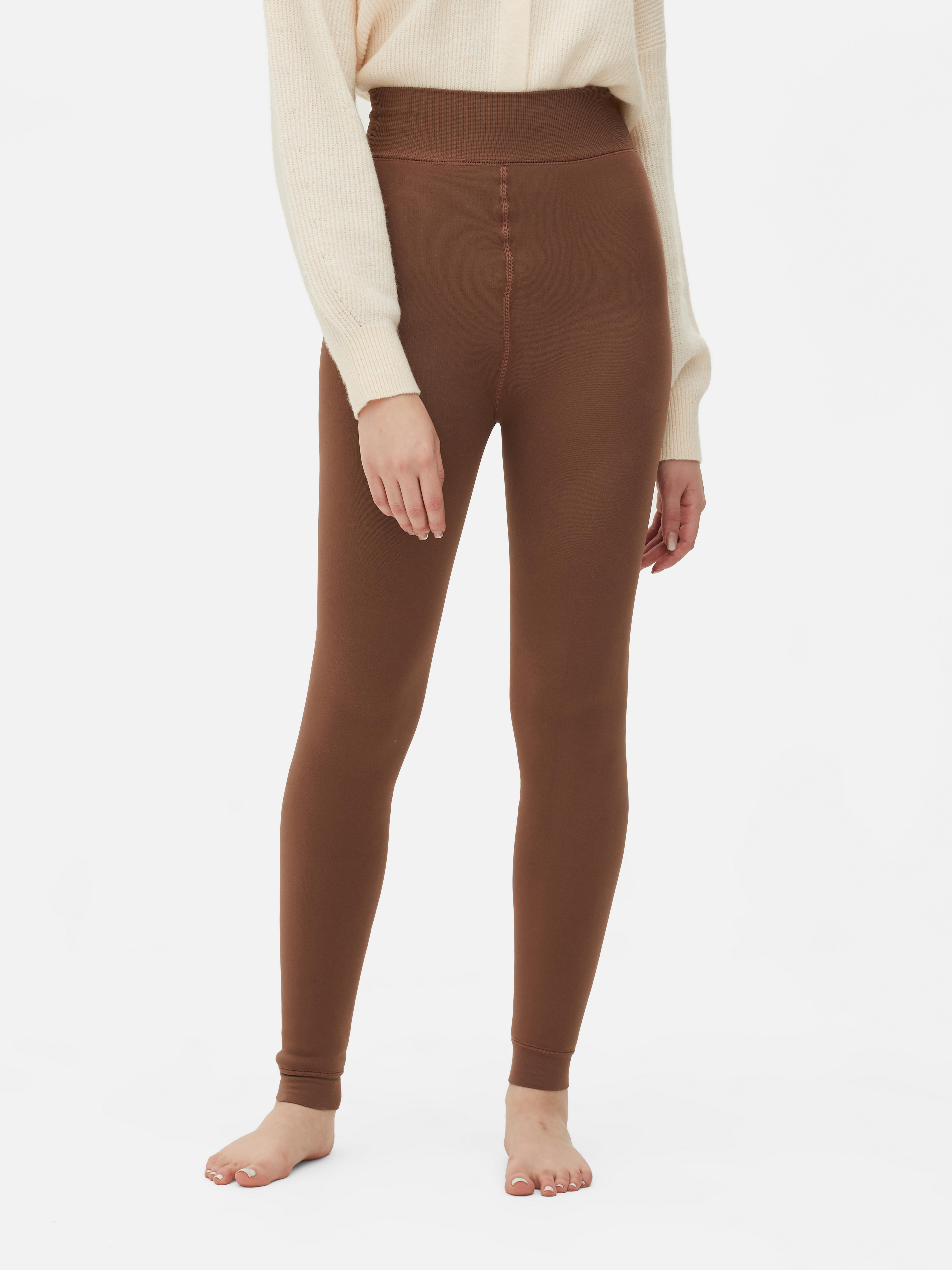 Legging en velours duveteux taupe