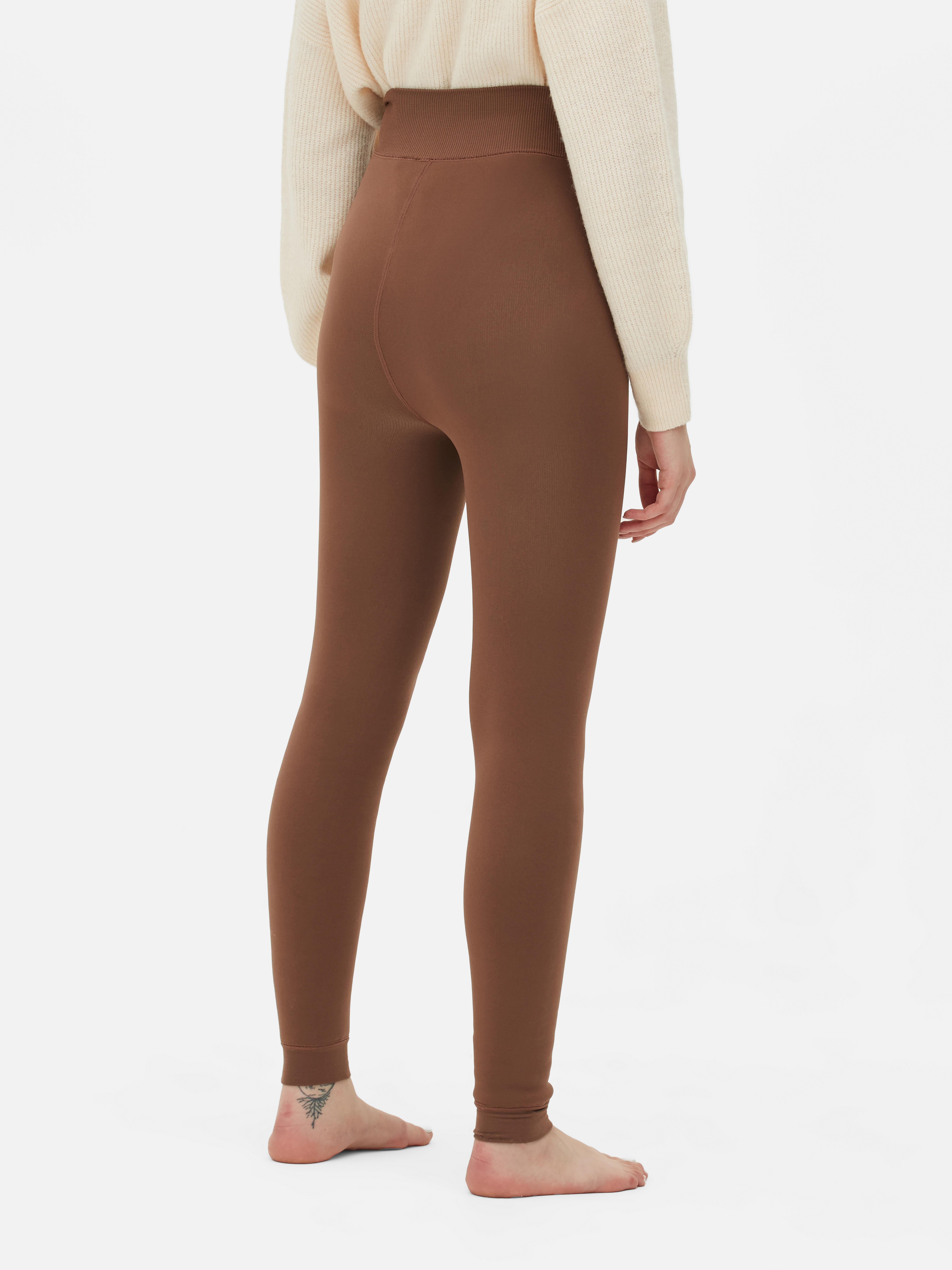 Legging en velours duveteux taupe