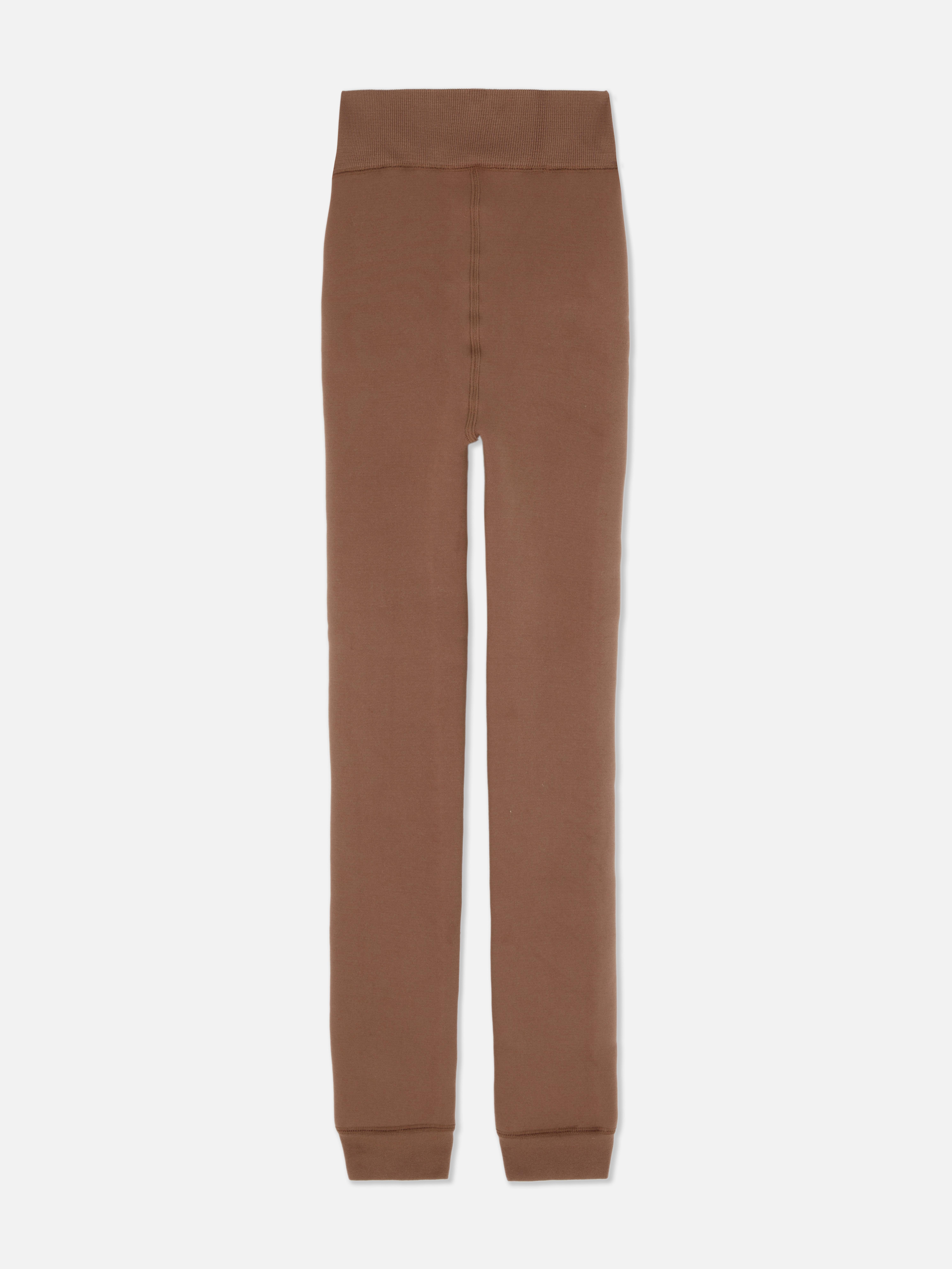 Legging en velours duveteux taupe