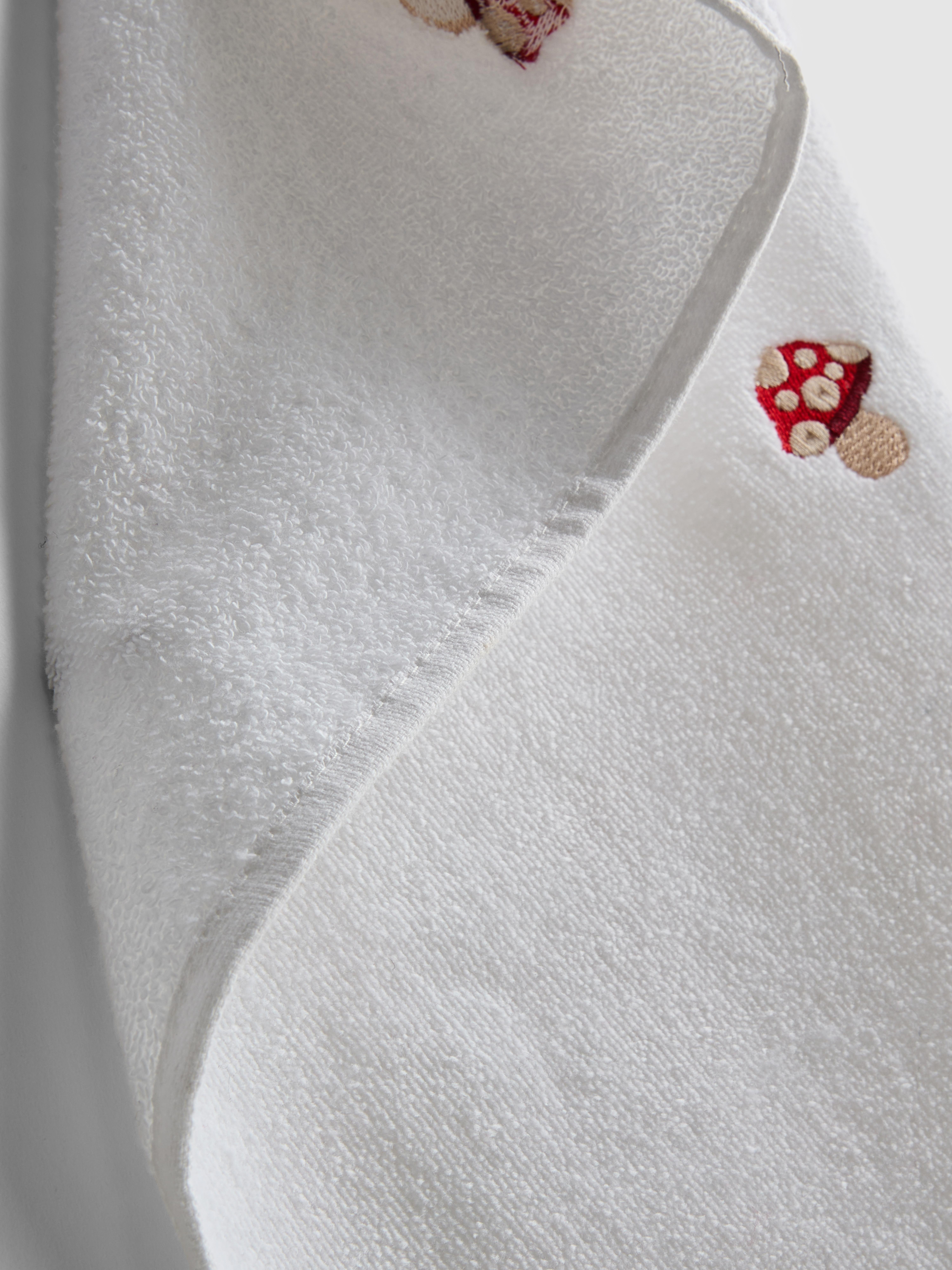 Mushroom Embroidered Hand Towel