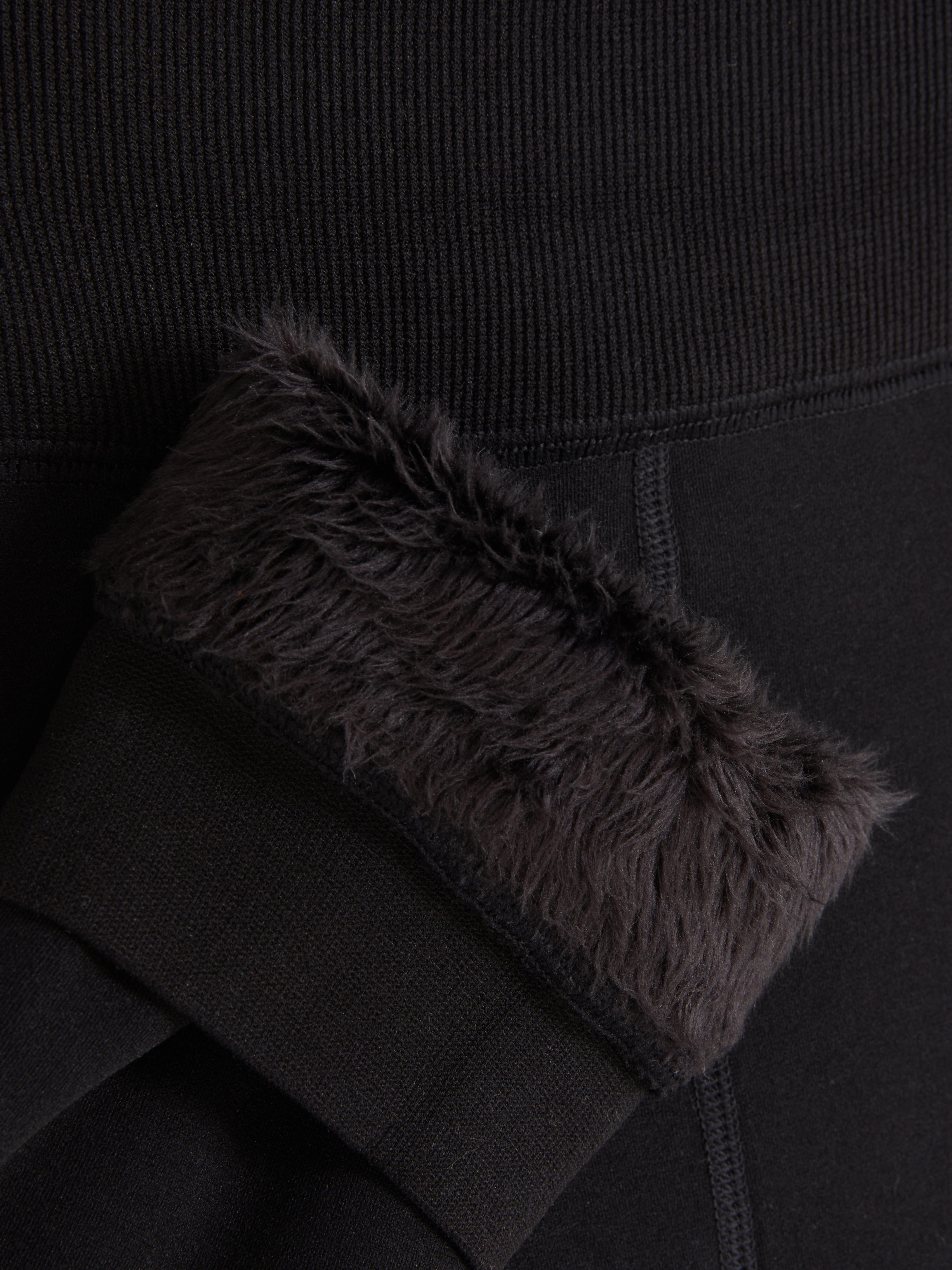 Women's Black 1pk Velvet Plush Leggings