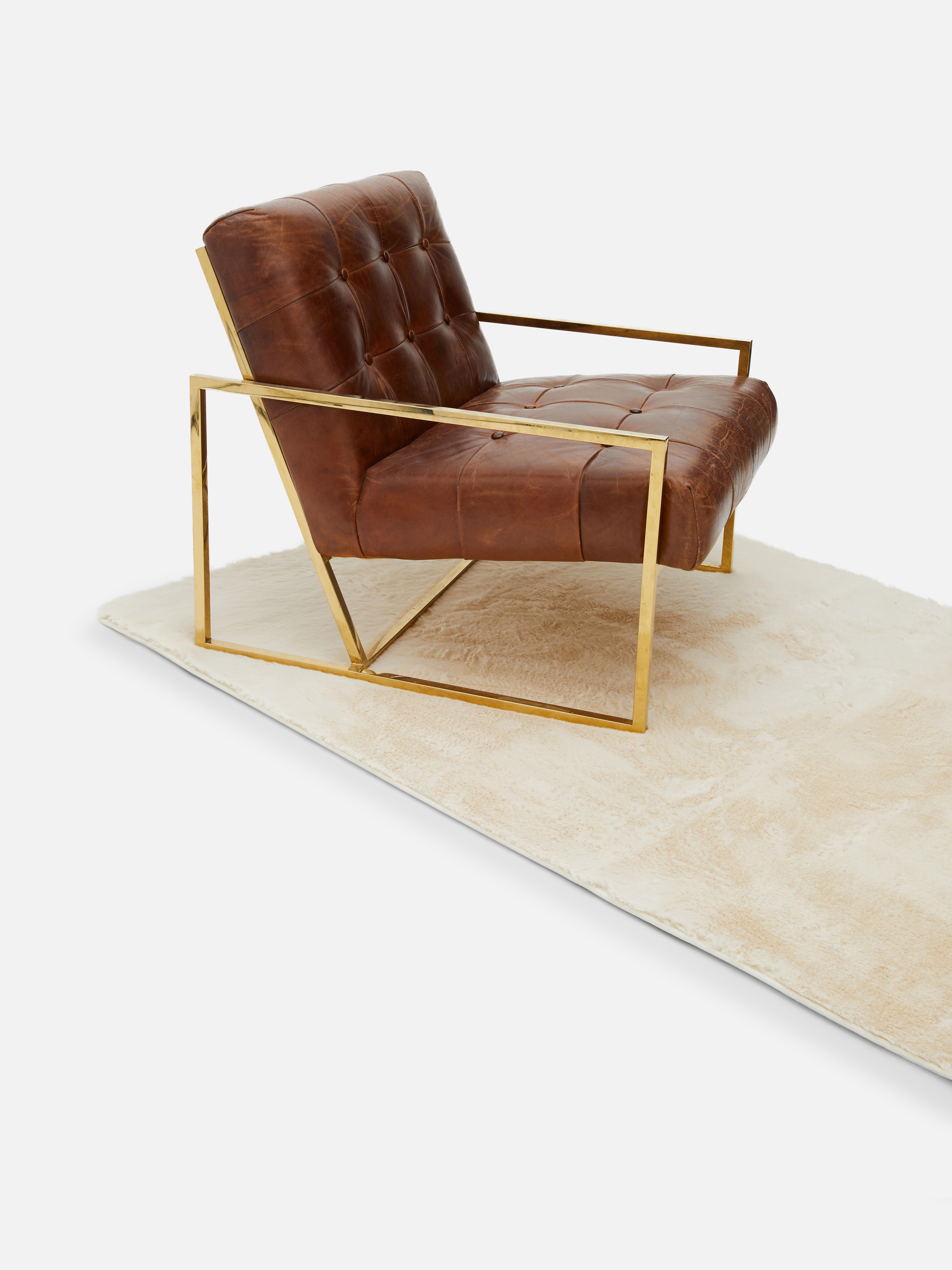 Tapis rectangulaire en fausse fourrure