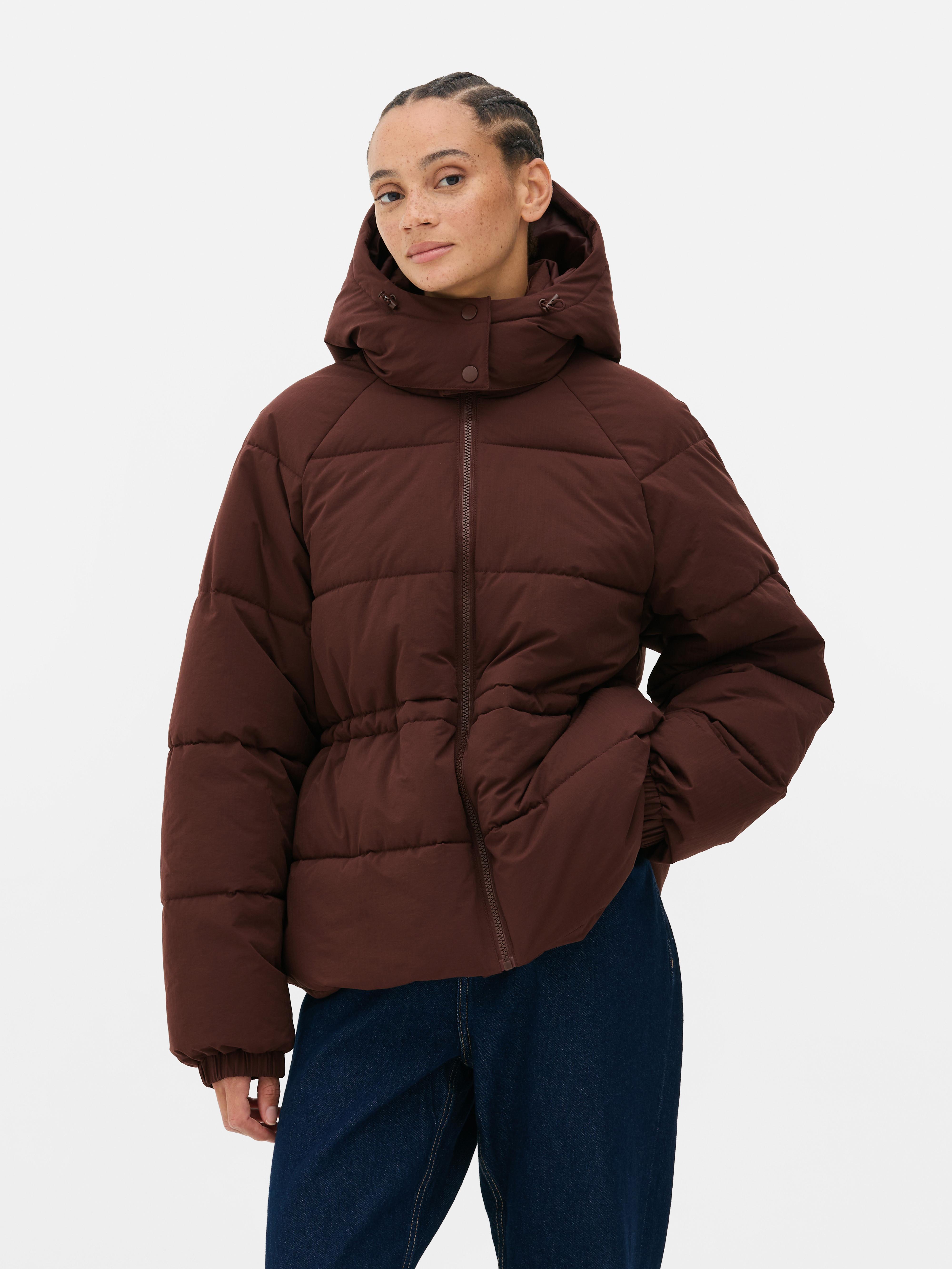 Wattierte Jacke mit Taillenzug