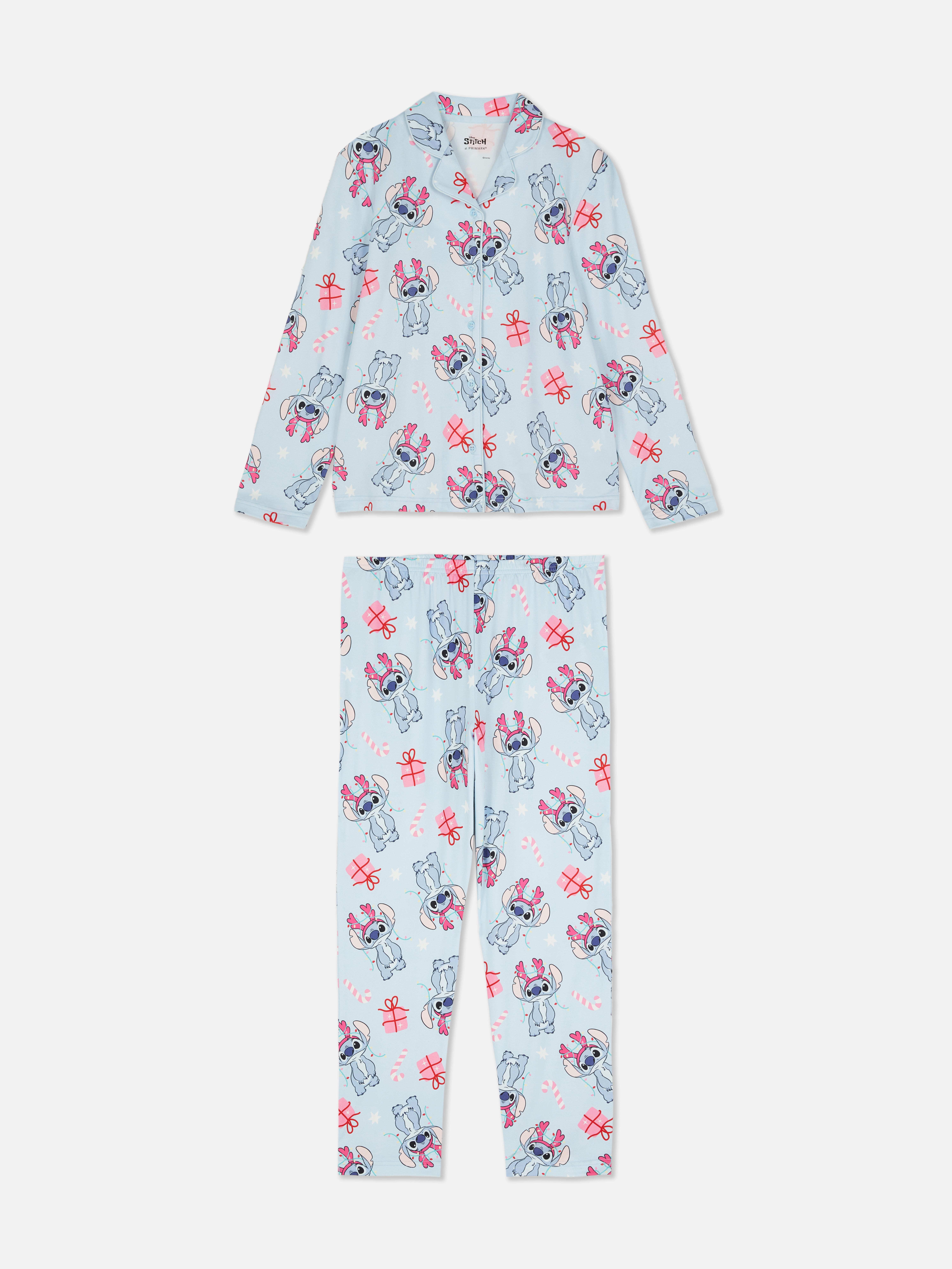 5-15yrs | Disney’s Stitch Christmas Shirt Pyjamas