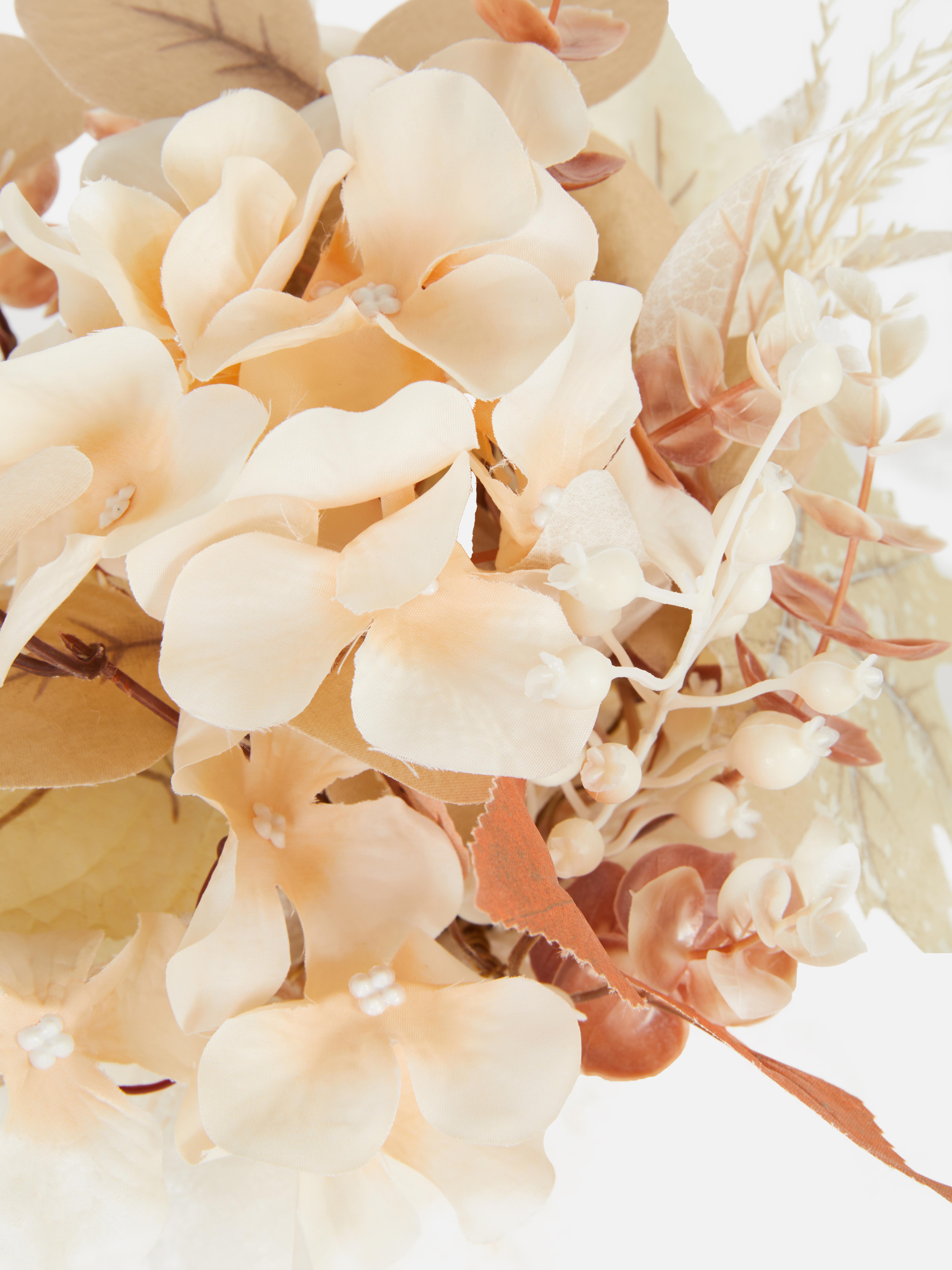 Arranjo flores artificiais abóbora