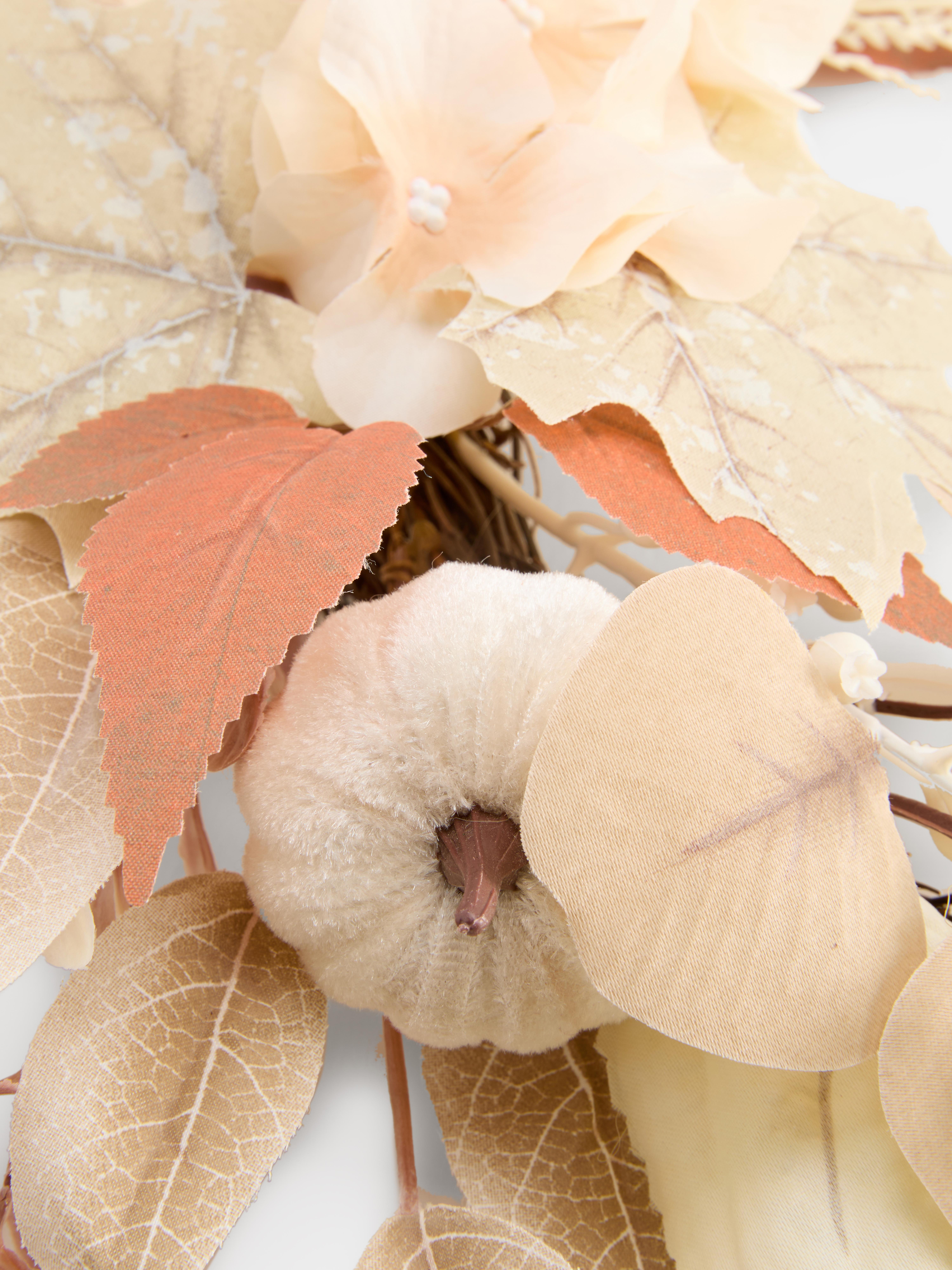 Faux Foliage Half Wreath