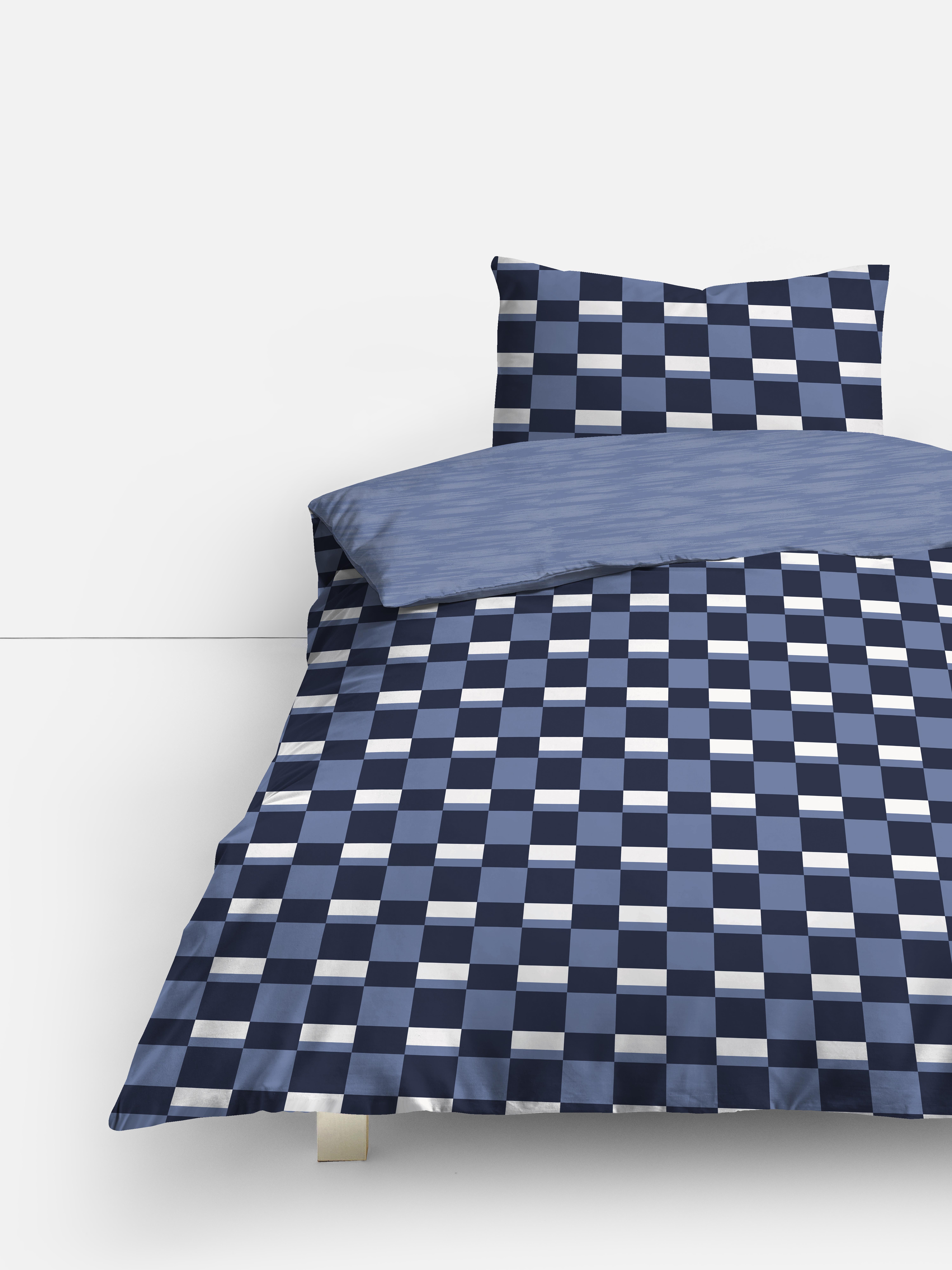 Set di biancheria da letto singolo a quadri