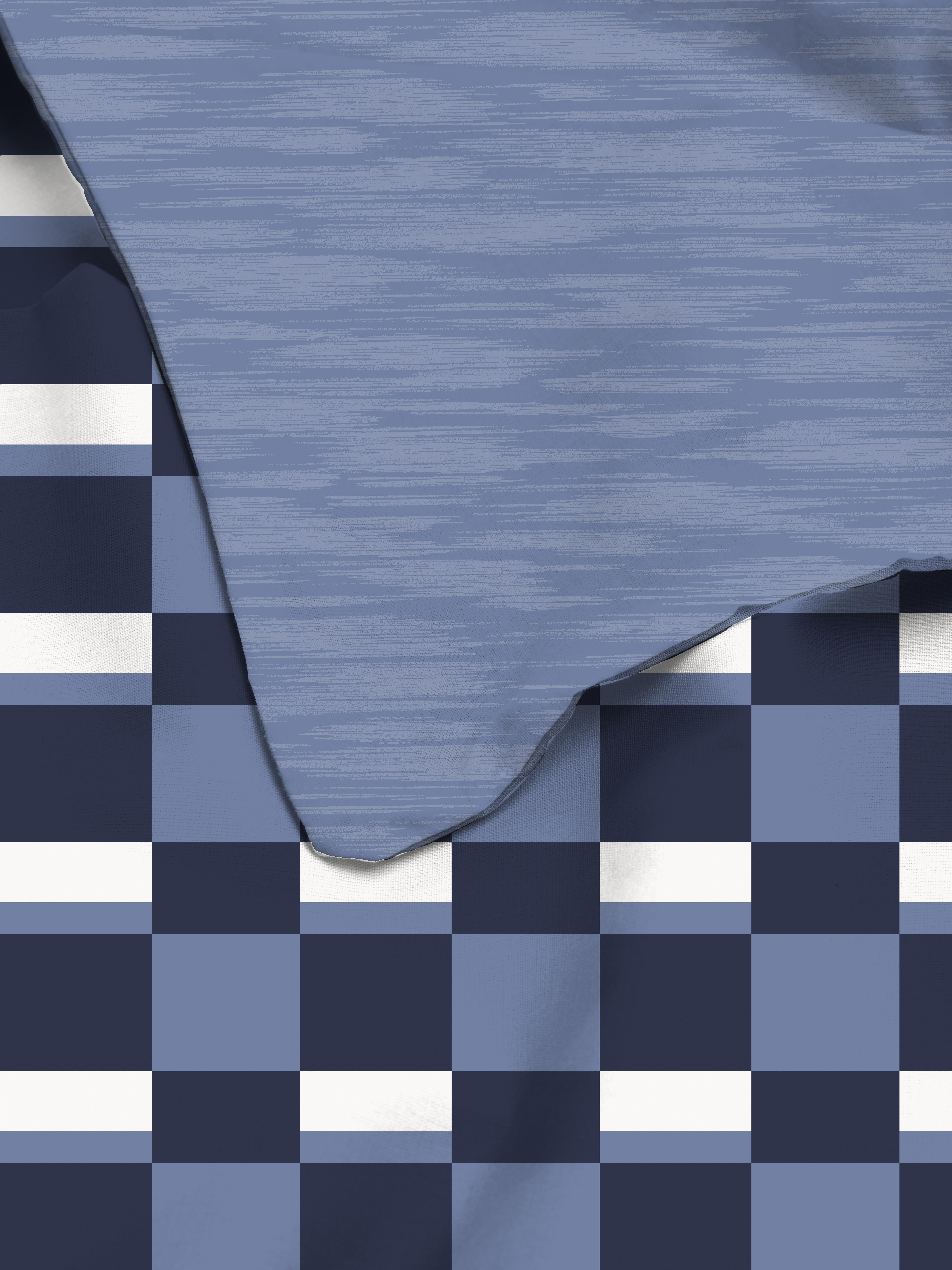 Geometric Check Super King Bedding Set