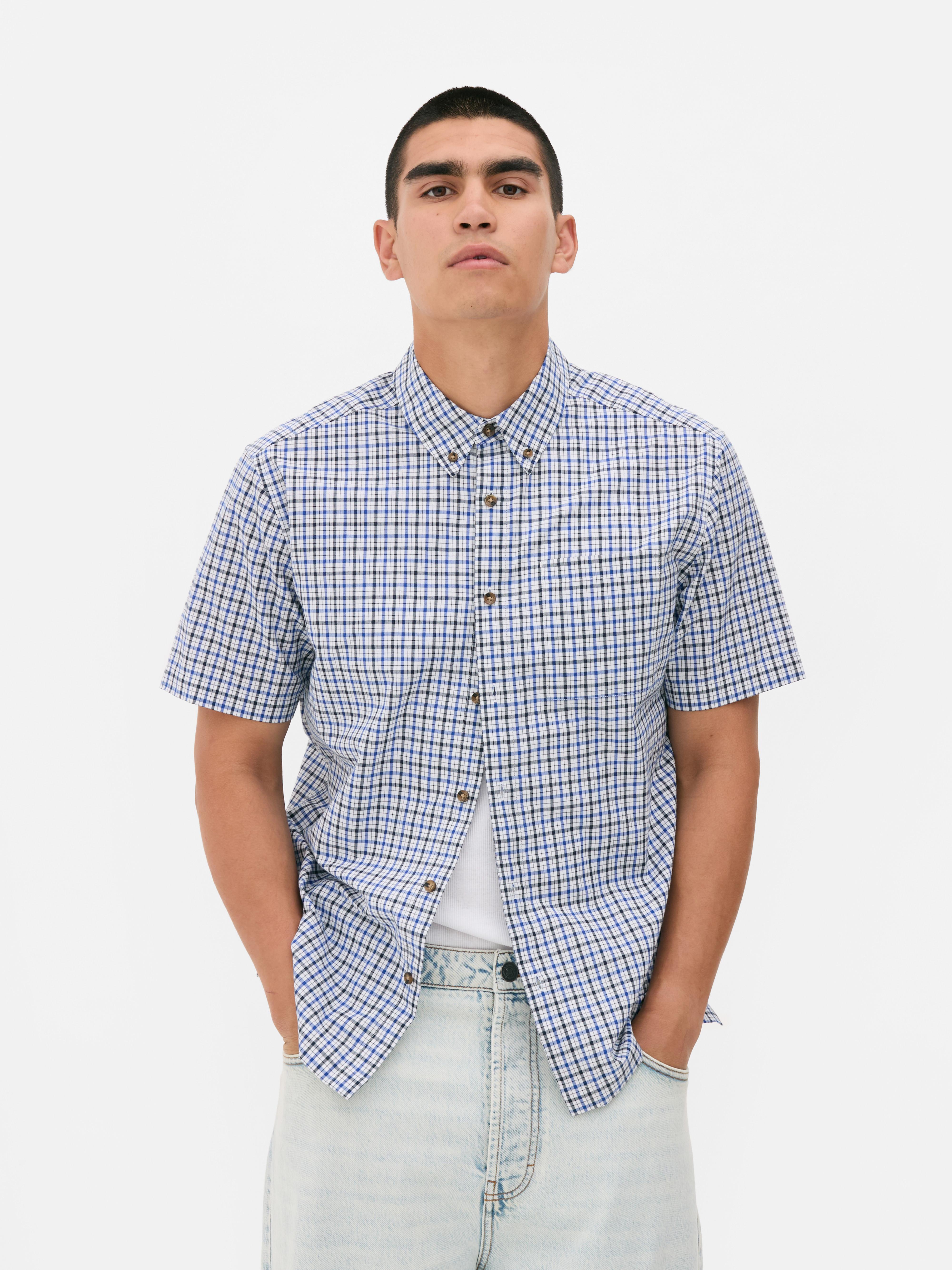 Camisa manga curta xadrez