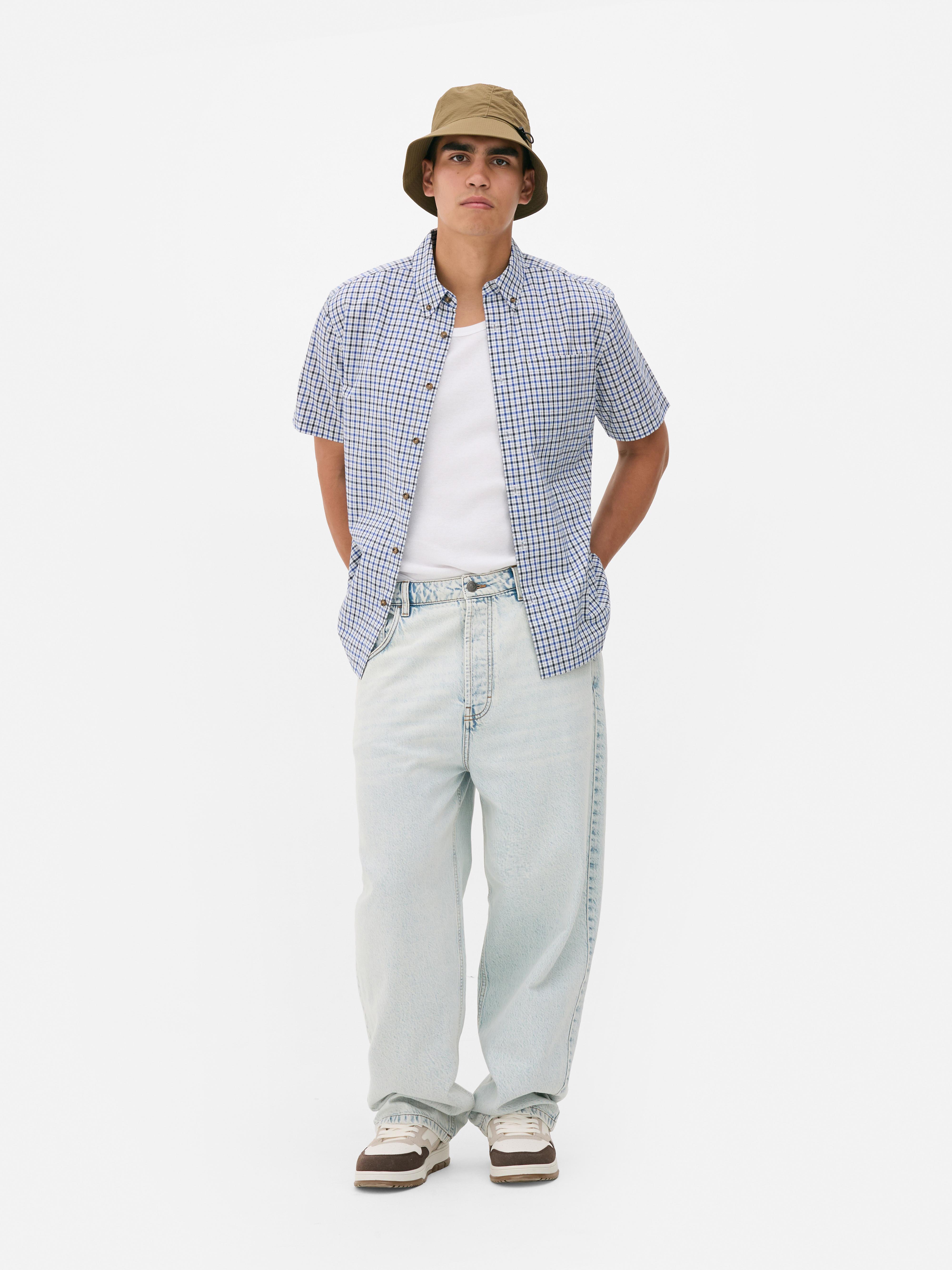 Chemise manches courtes à carreaux
