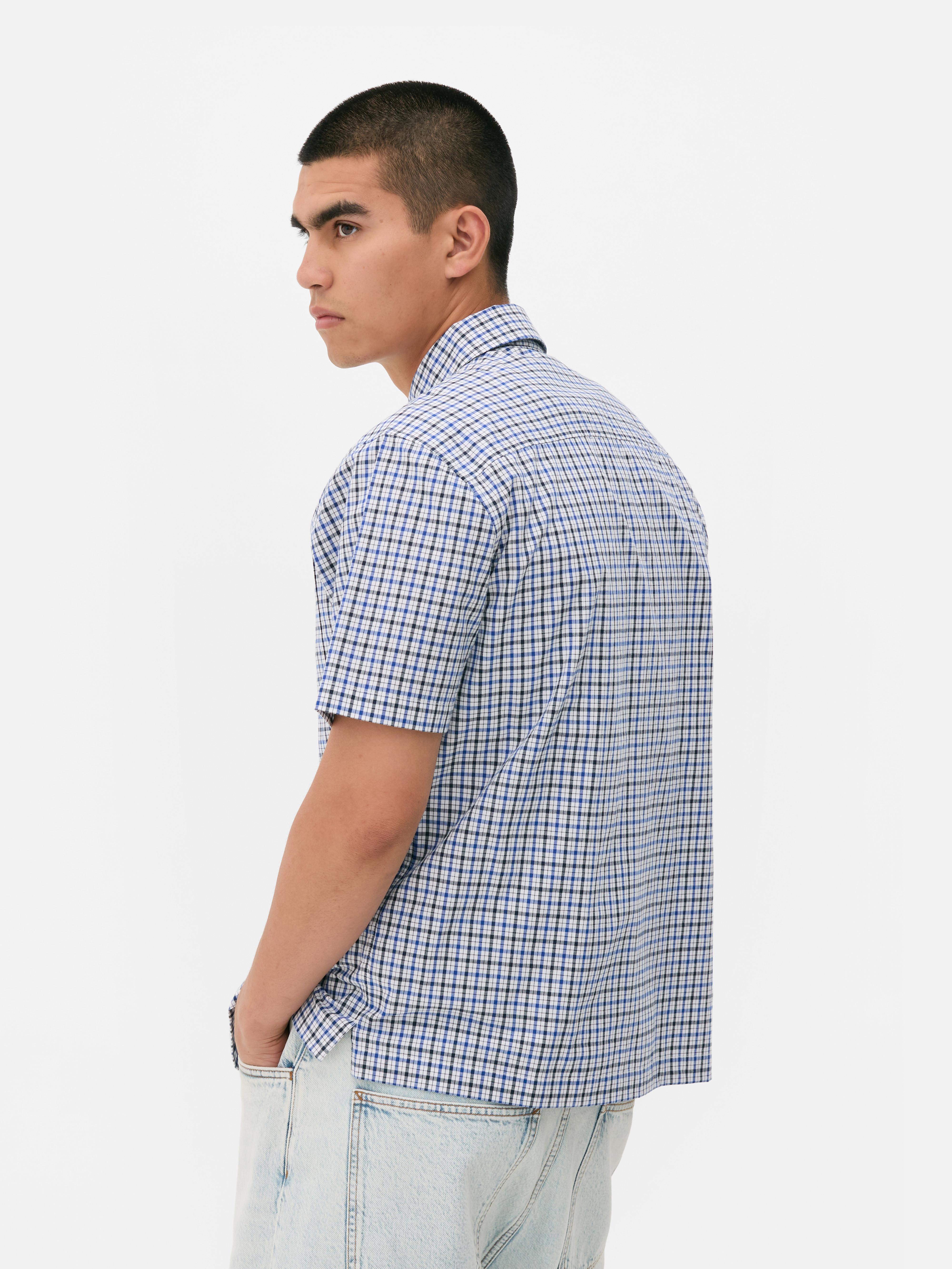 Chemise manches courtes à carreaux