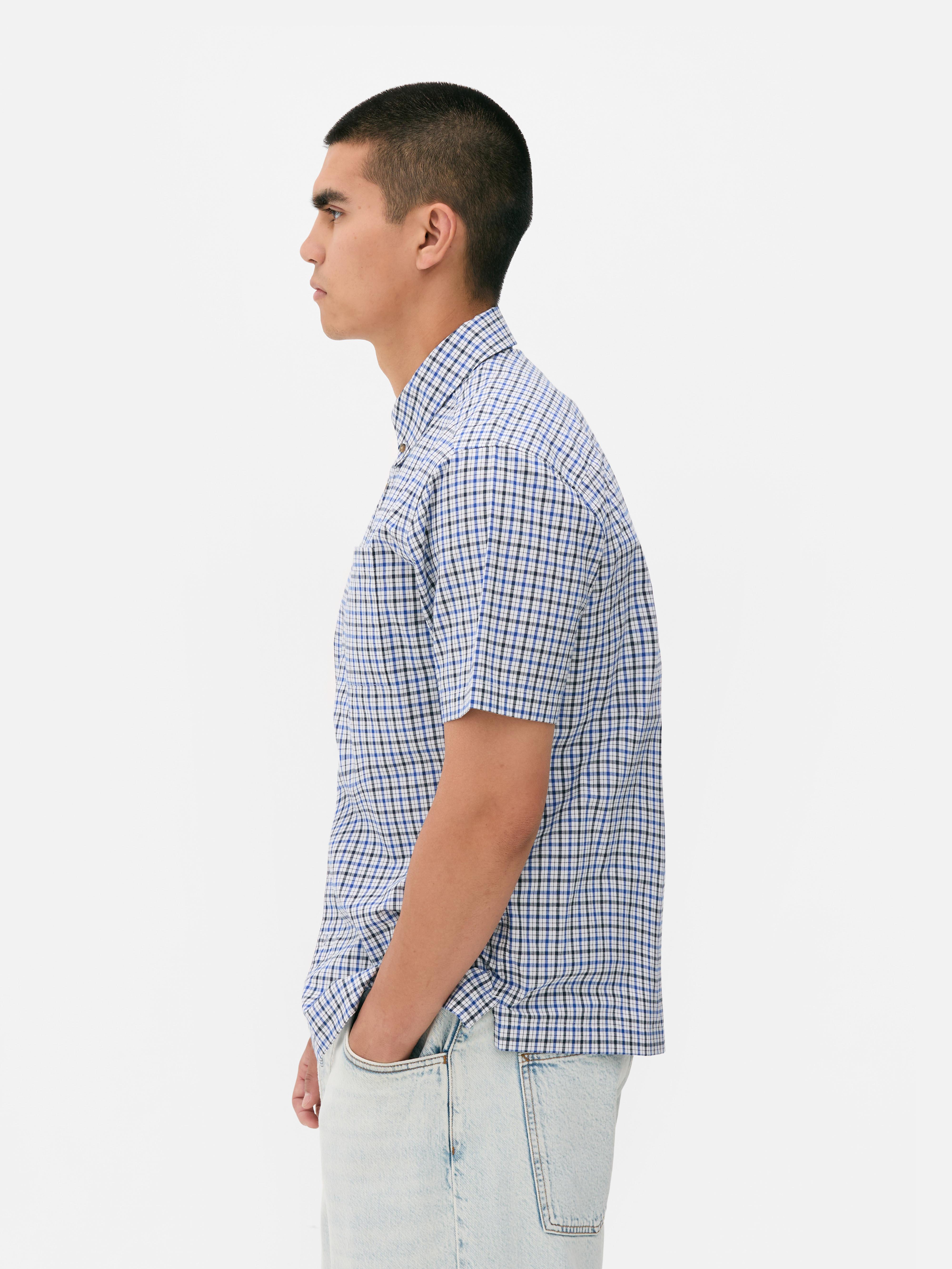 Chemise manches courtes à carreaux