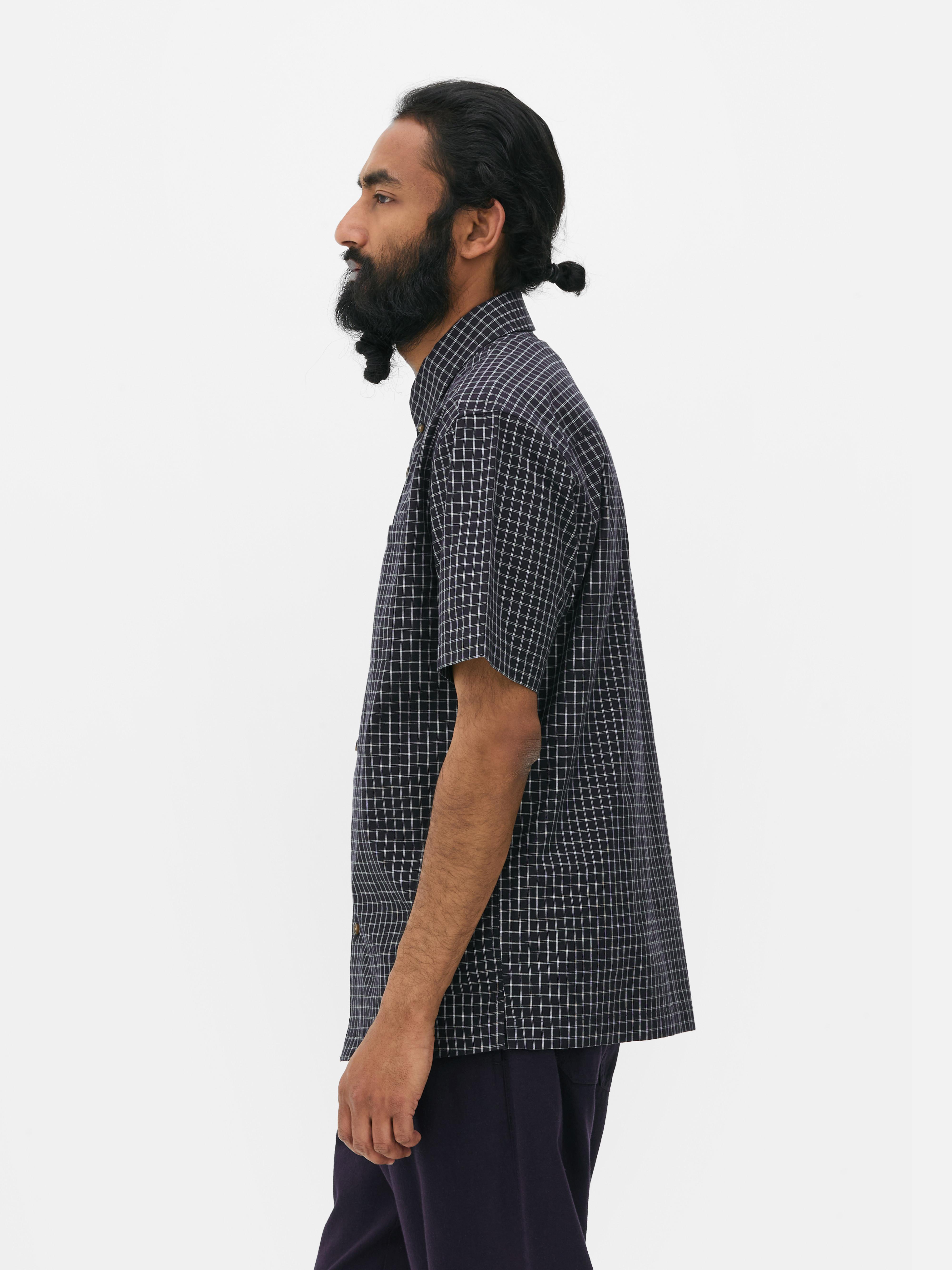 Chemise manches courtes à carreaux