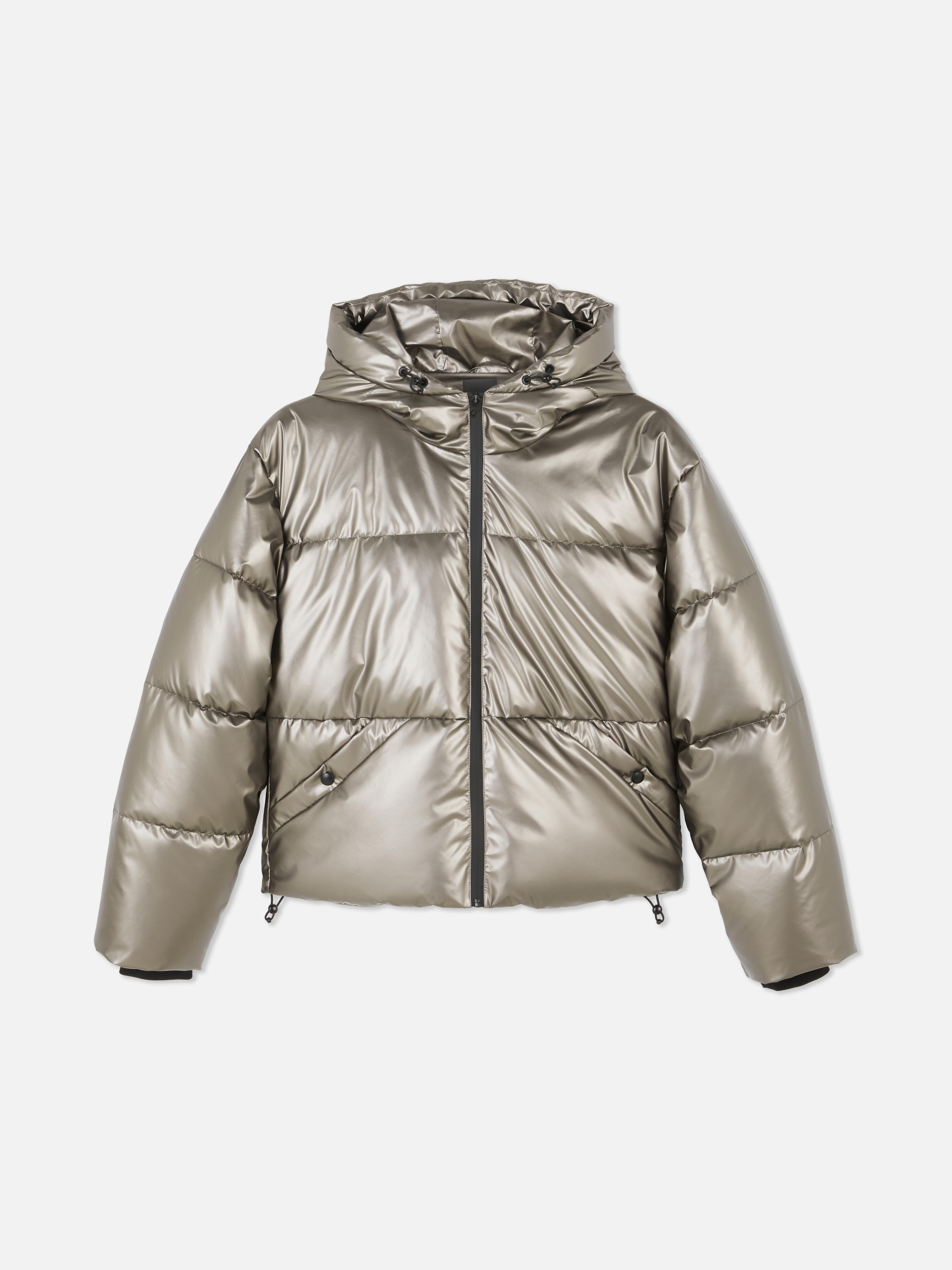 Schimmernde Pufferjacke