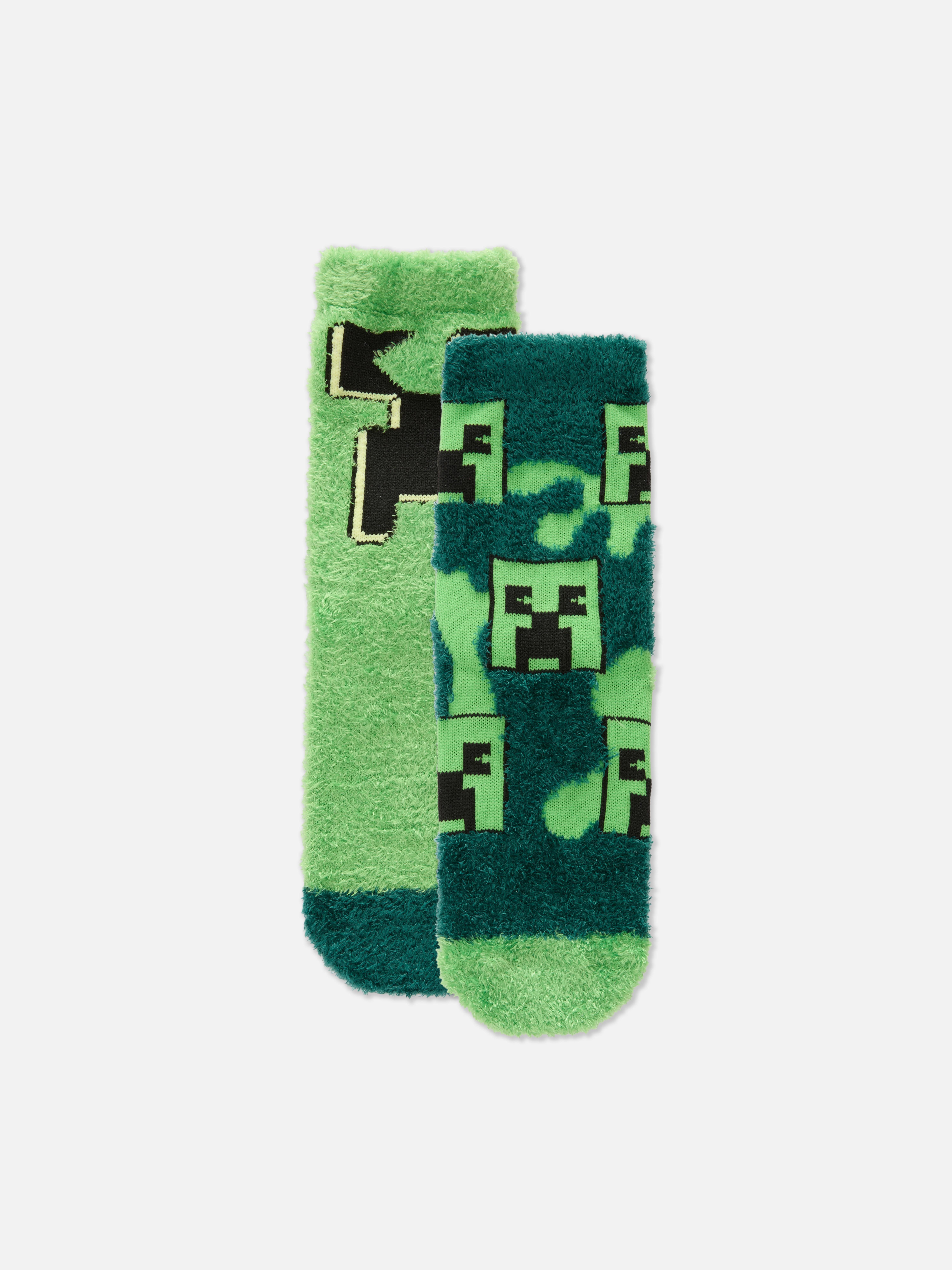 Lot de 2 paires de chaussettes chaudes Minecraft