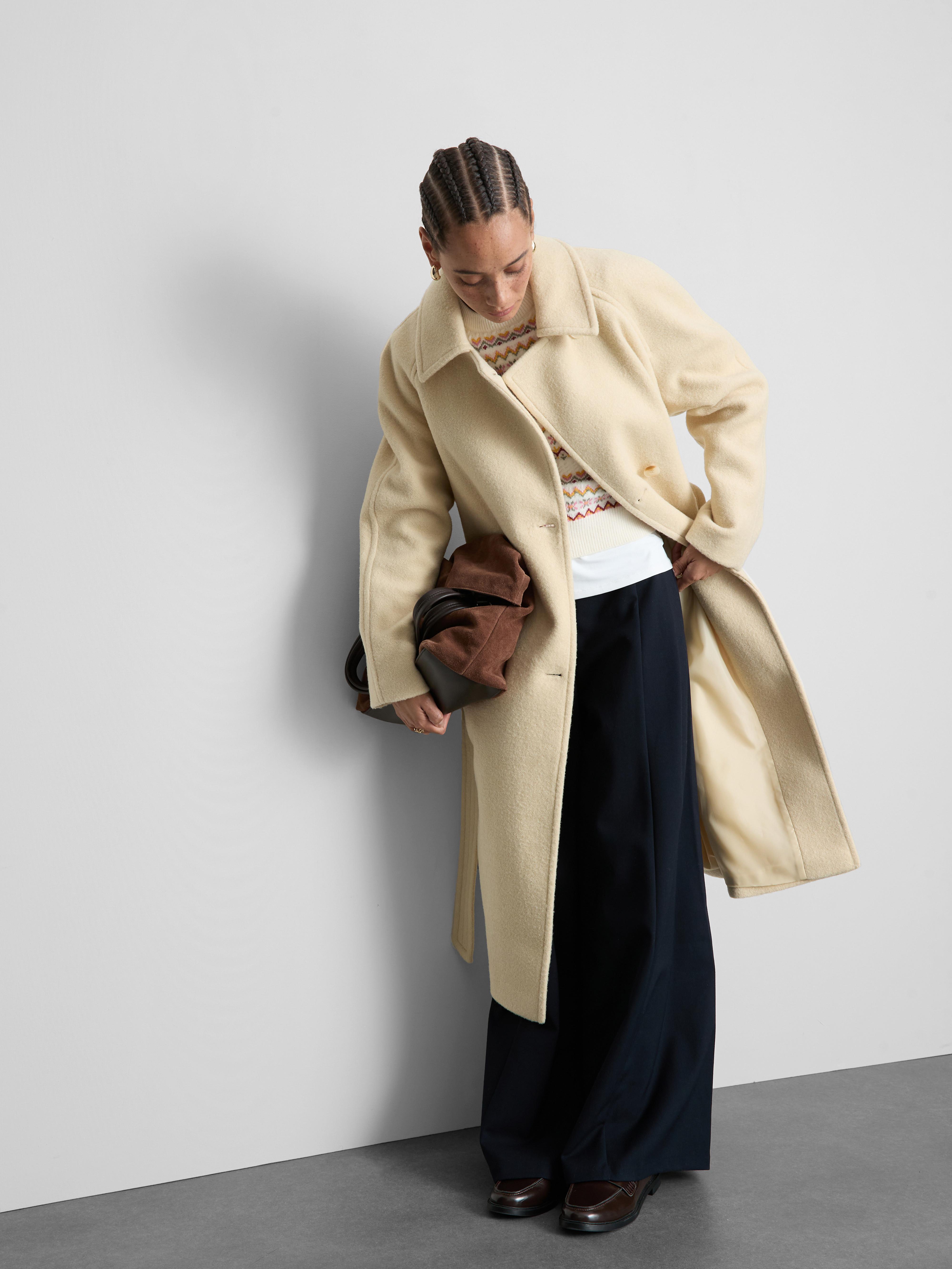 Manteau long à ceinture Paula Echevarría