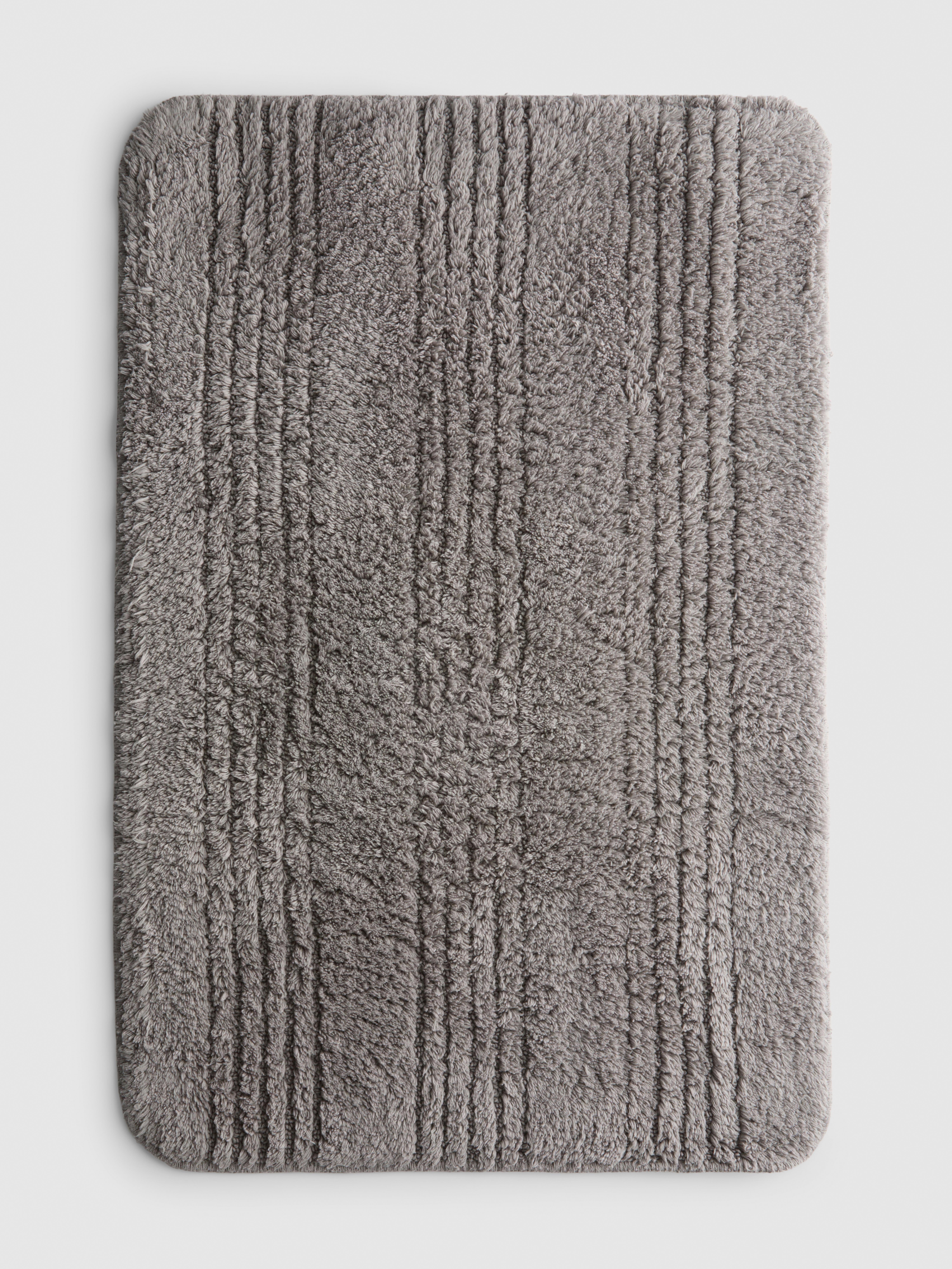 Fluffy Stripe Bath Mat