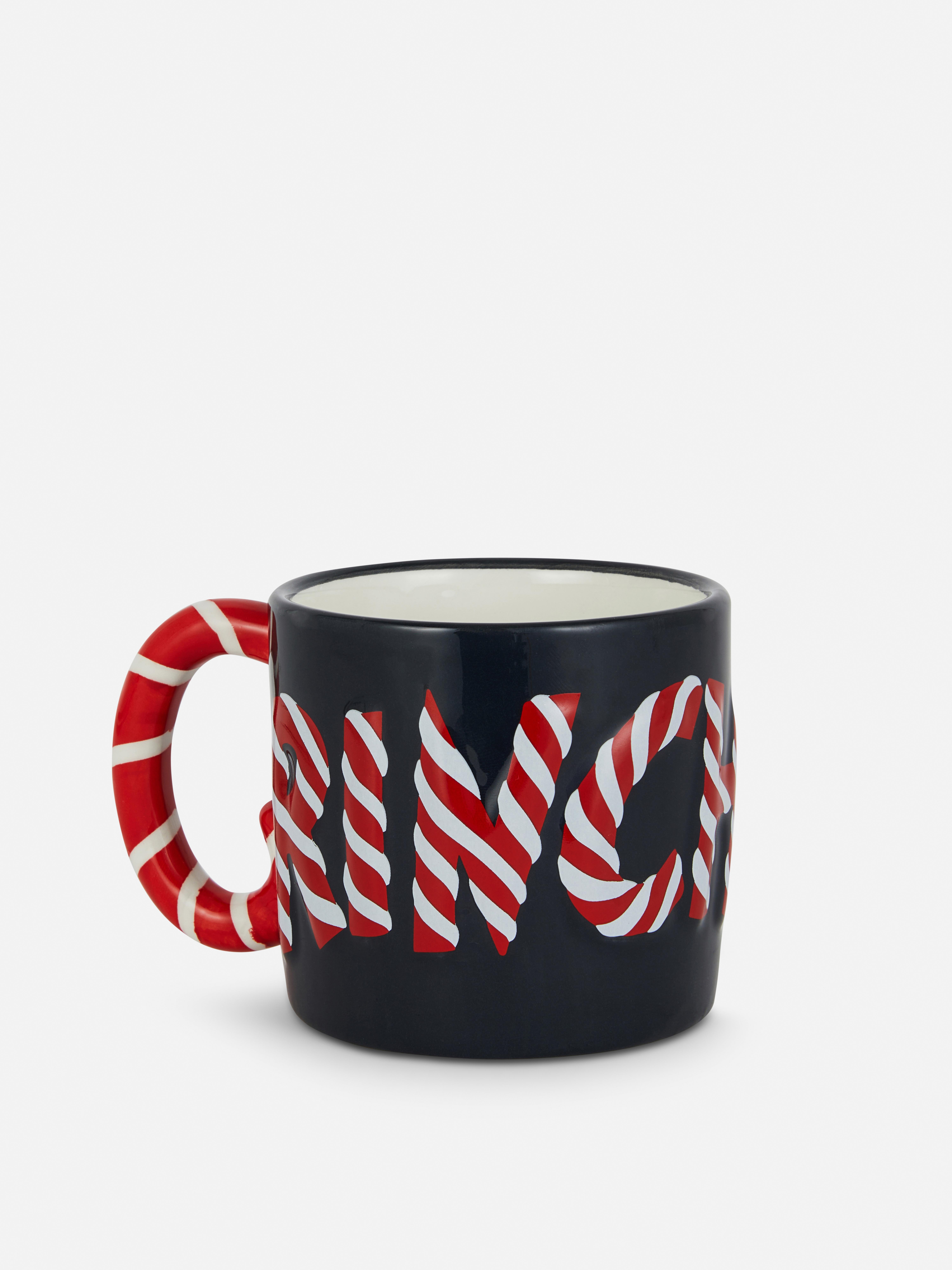 Skodelica Grinch z motivom sladkornih palčk