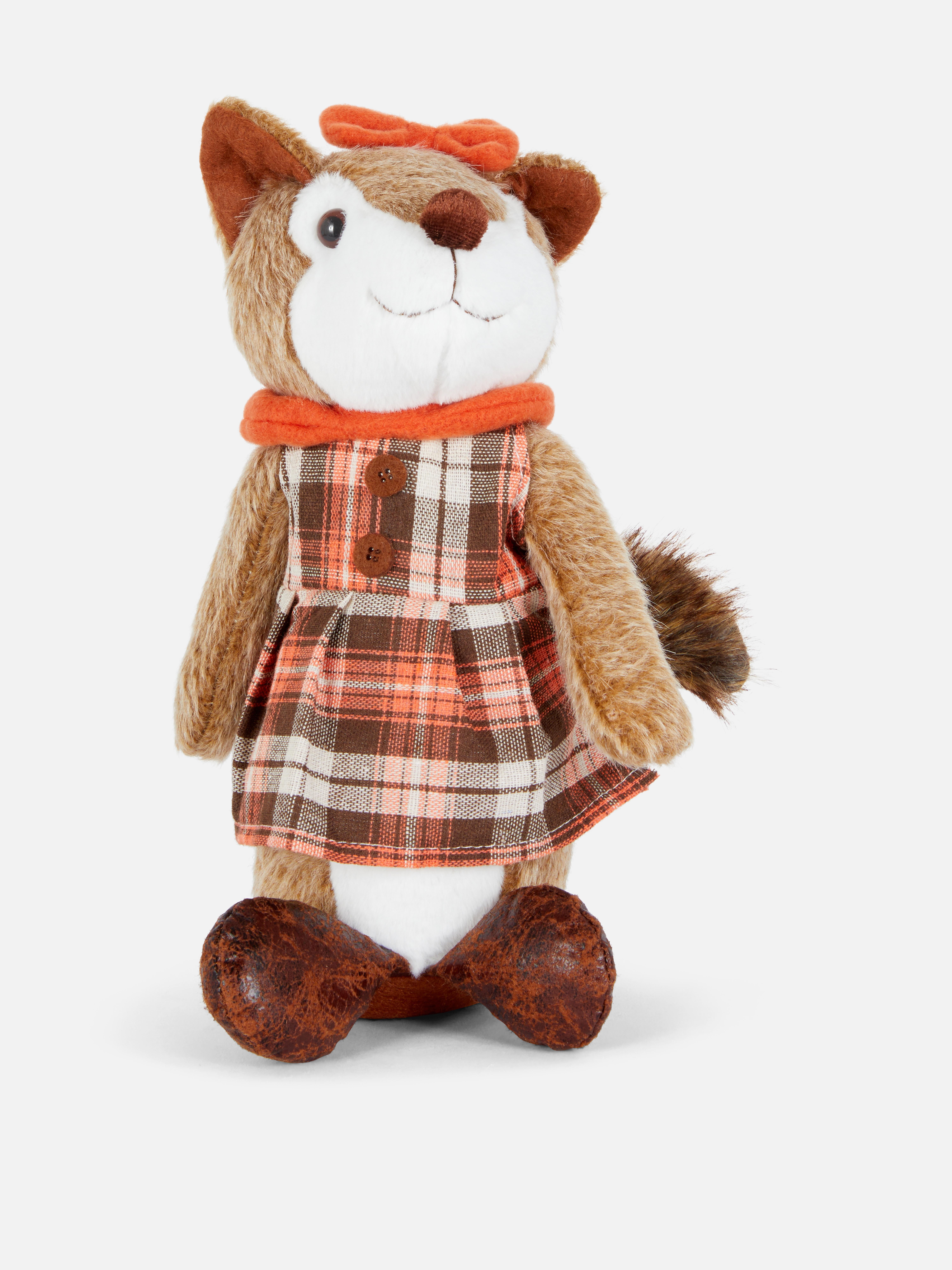Soprammobile in peluche autunnale a forma di animale