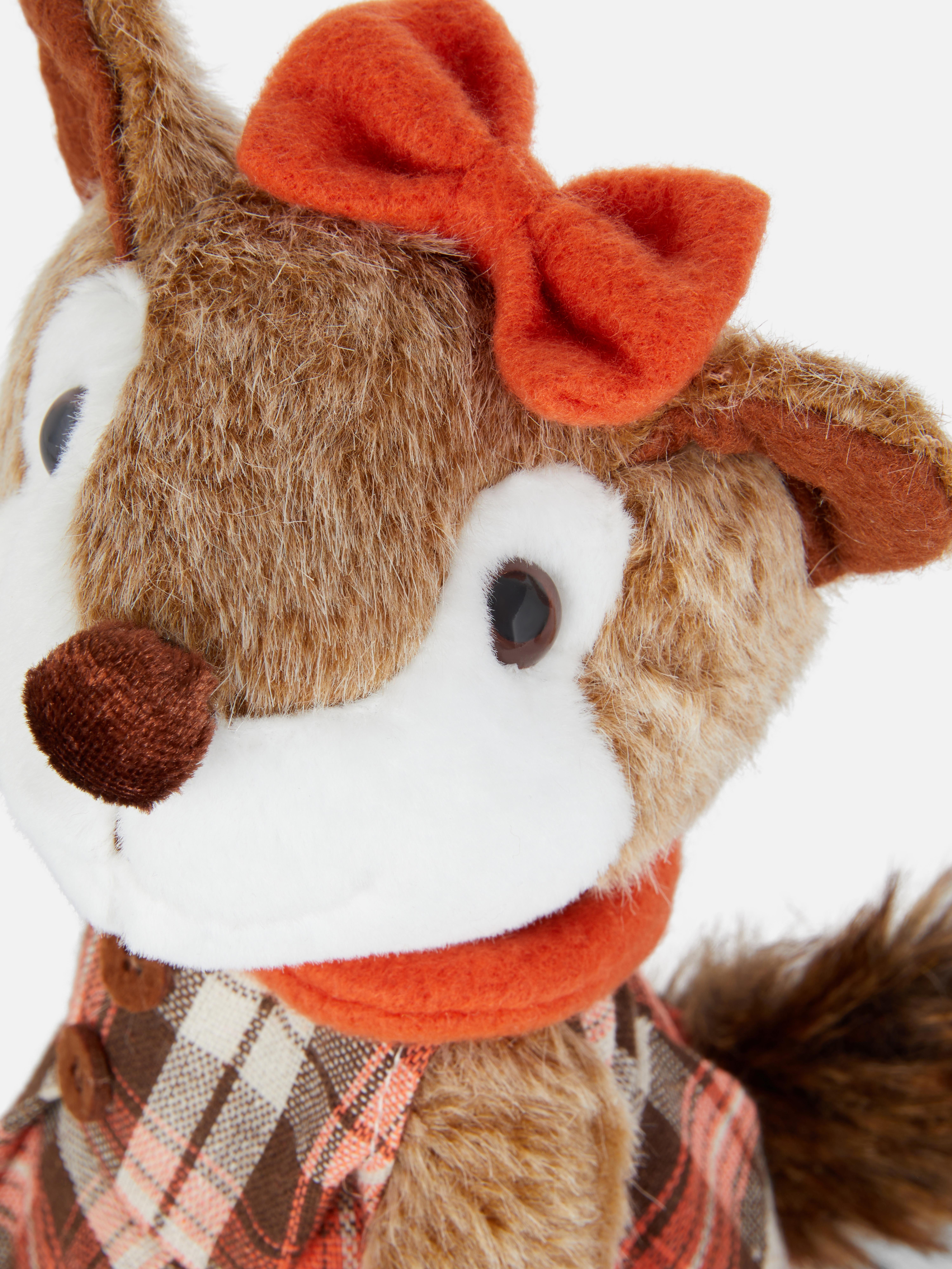 Décoration animal d'automne en peluche