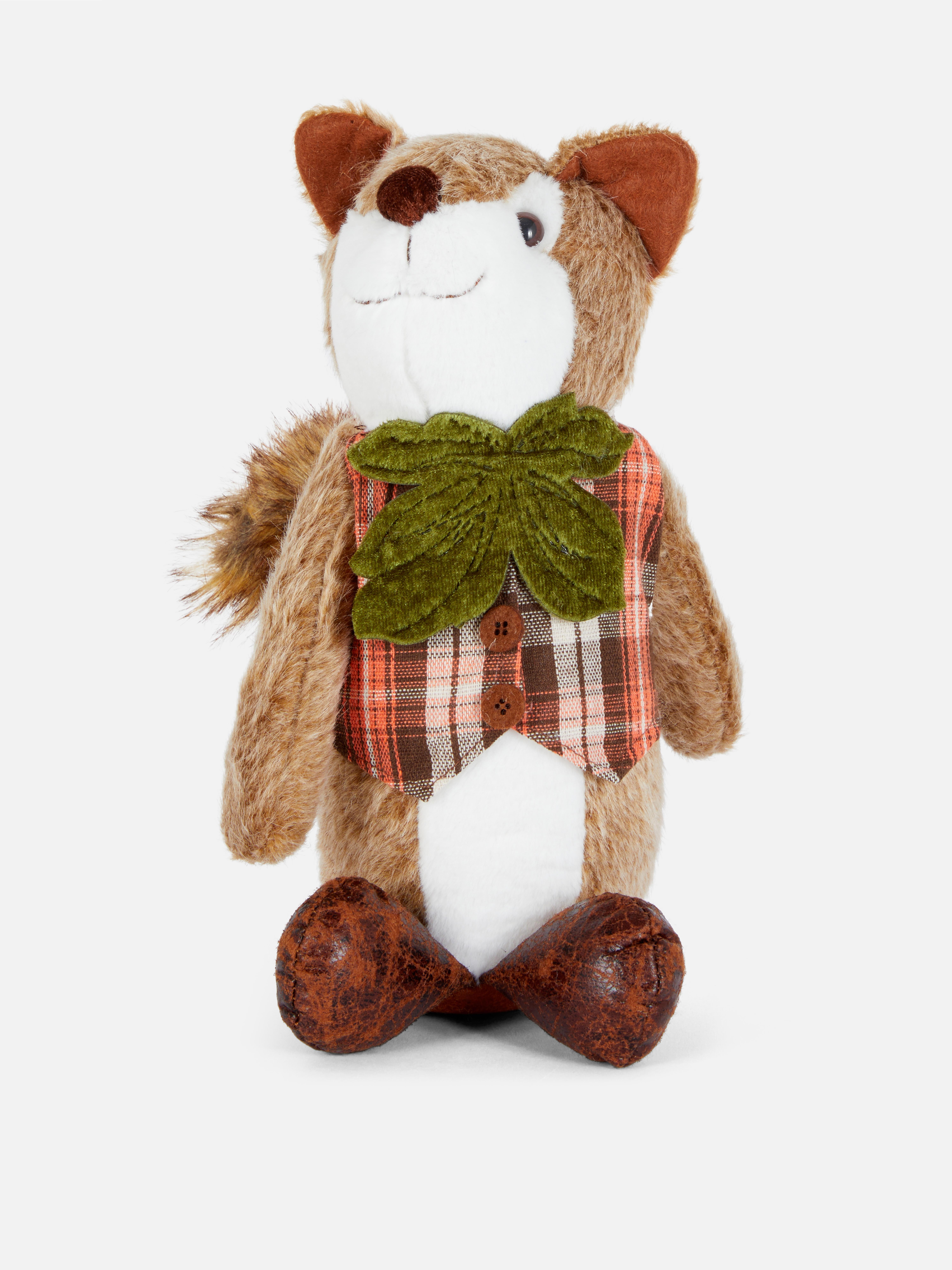 Décoration animal d'automne en peluche