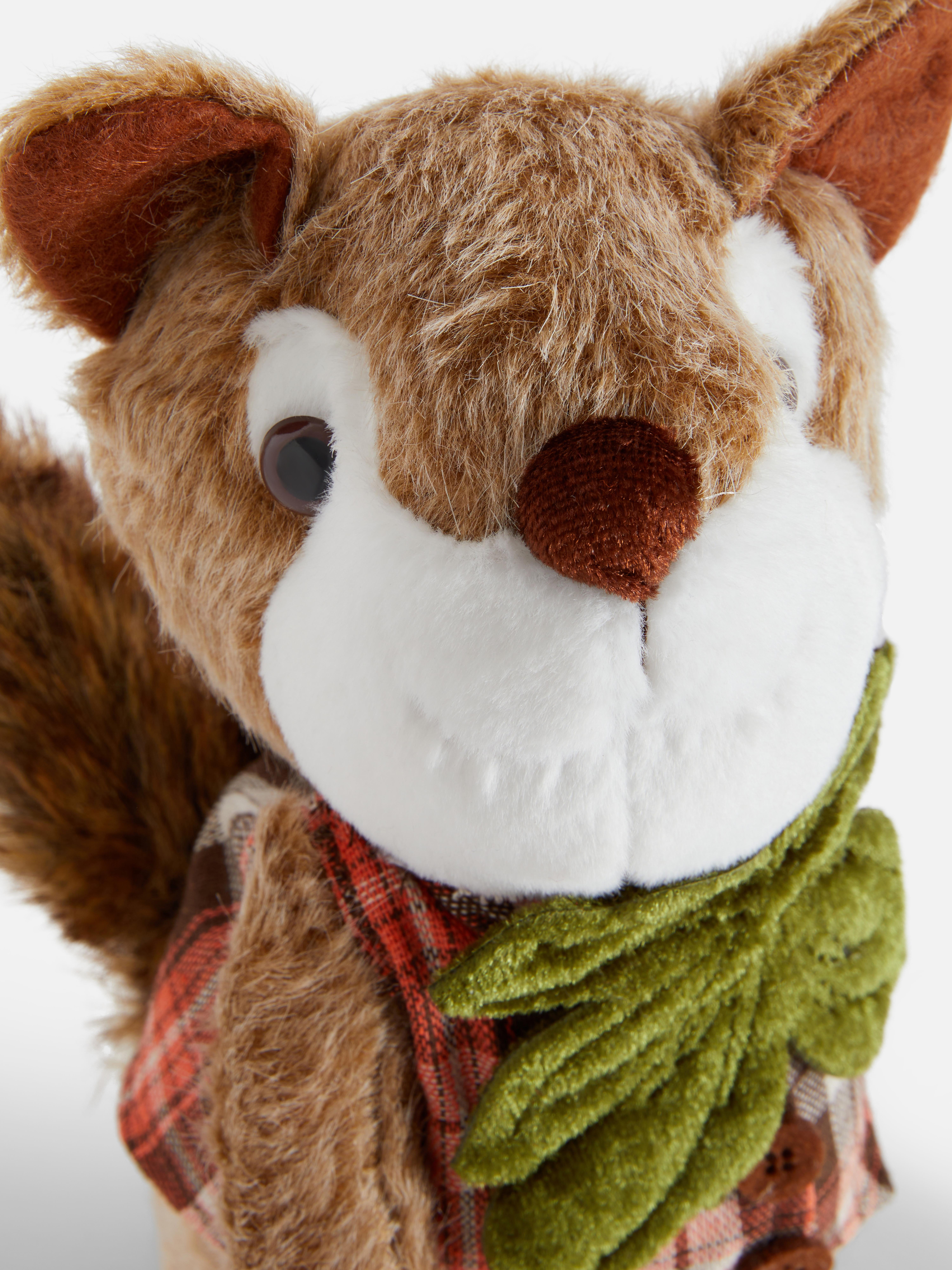 Décoration animal d'automne en peluche
