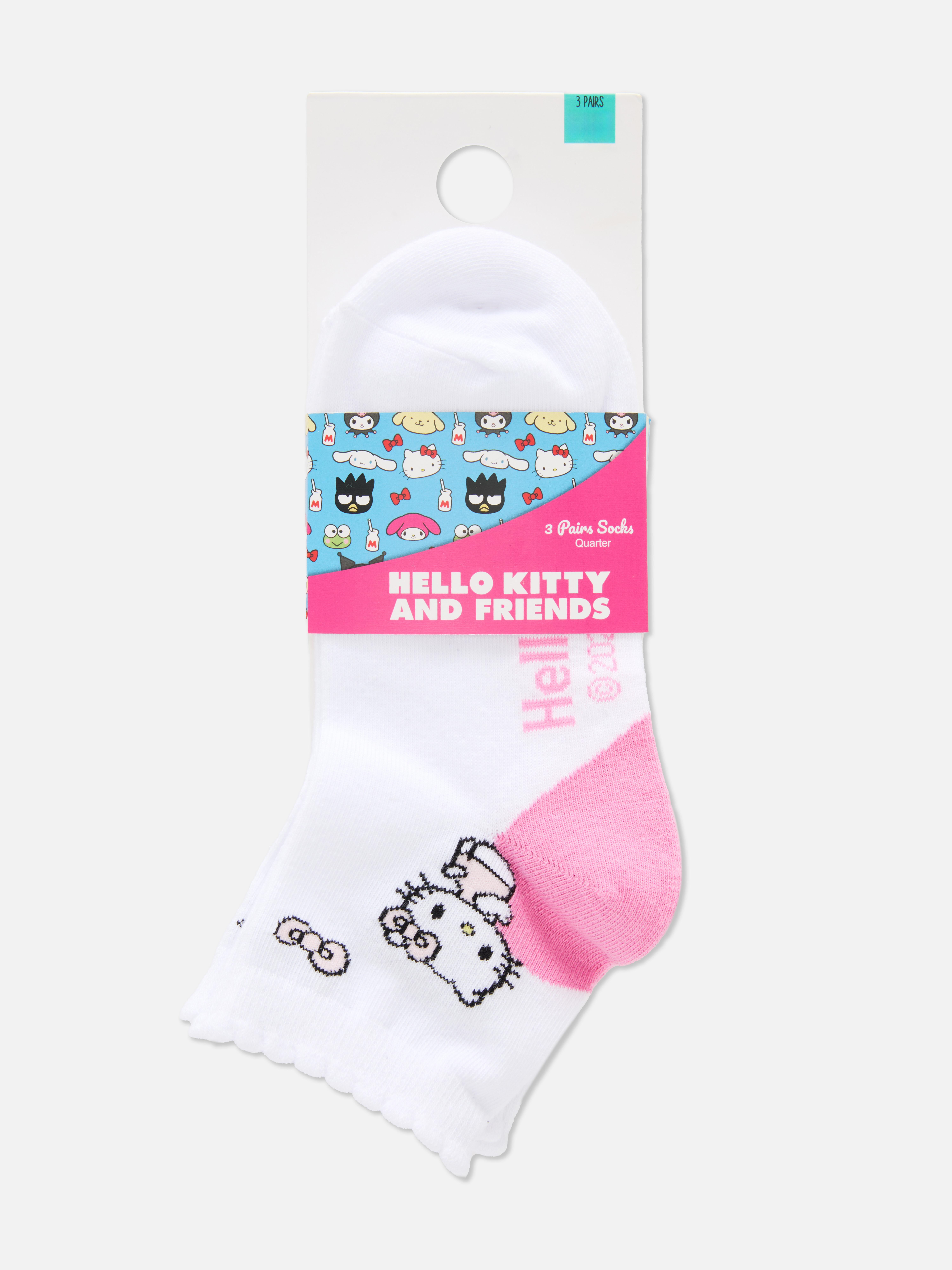 Enkelsokken Hello Kitty & Friends, 3 paar