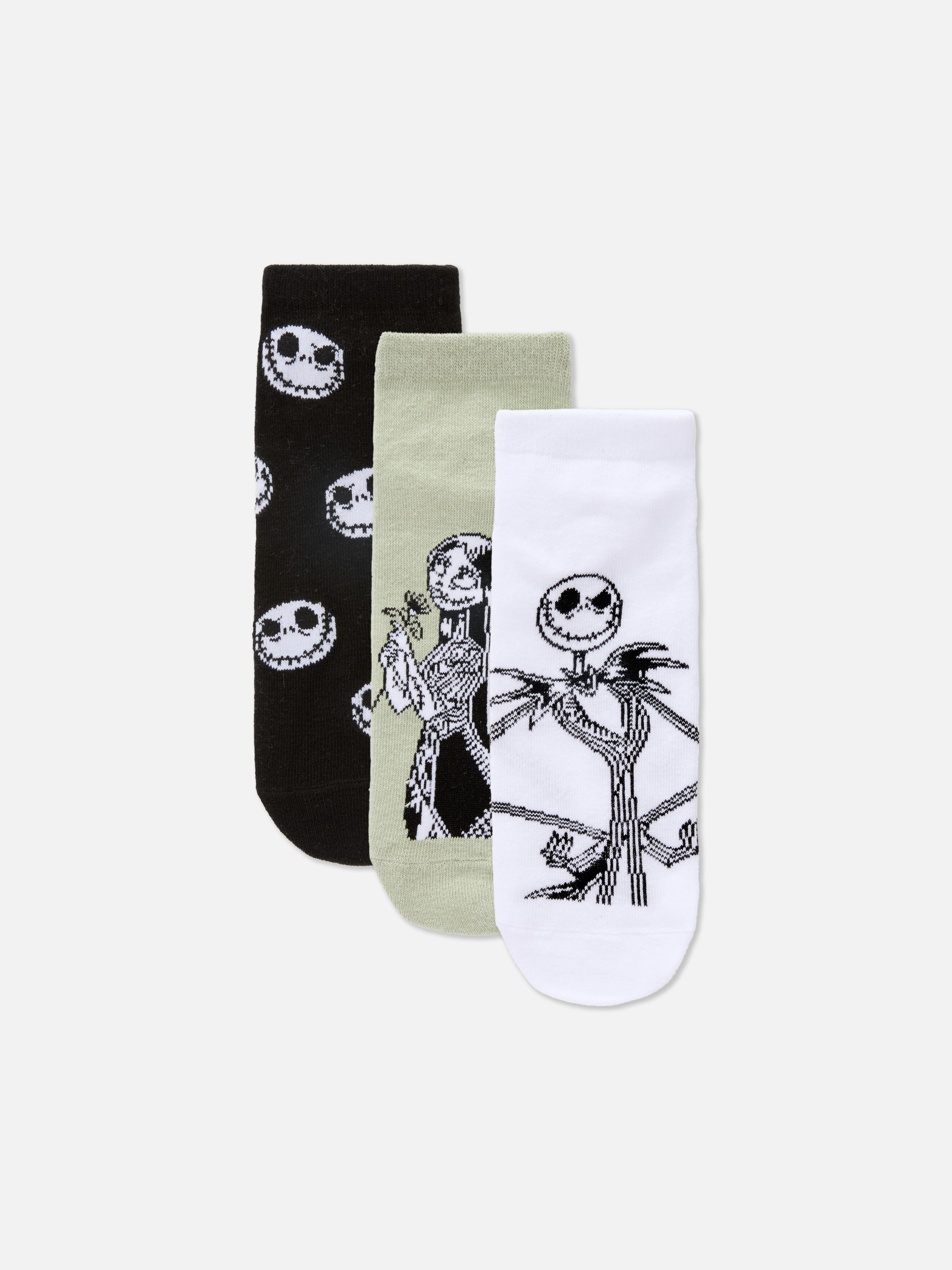 Lot de 3 paires de chaussettes pour baskets L'Étrange Noël de monsieur Jack