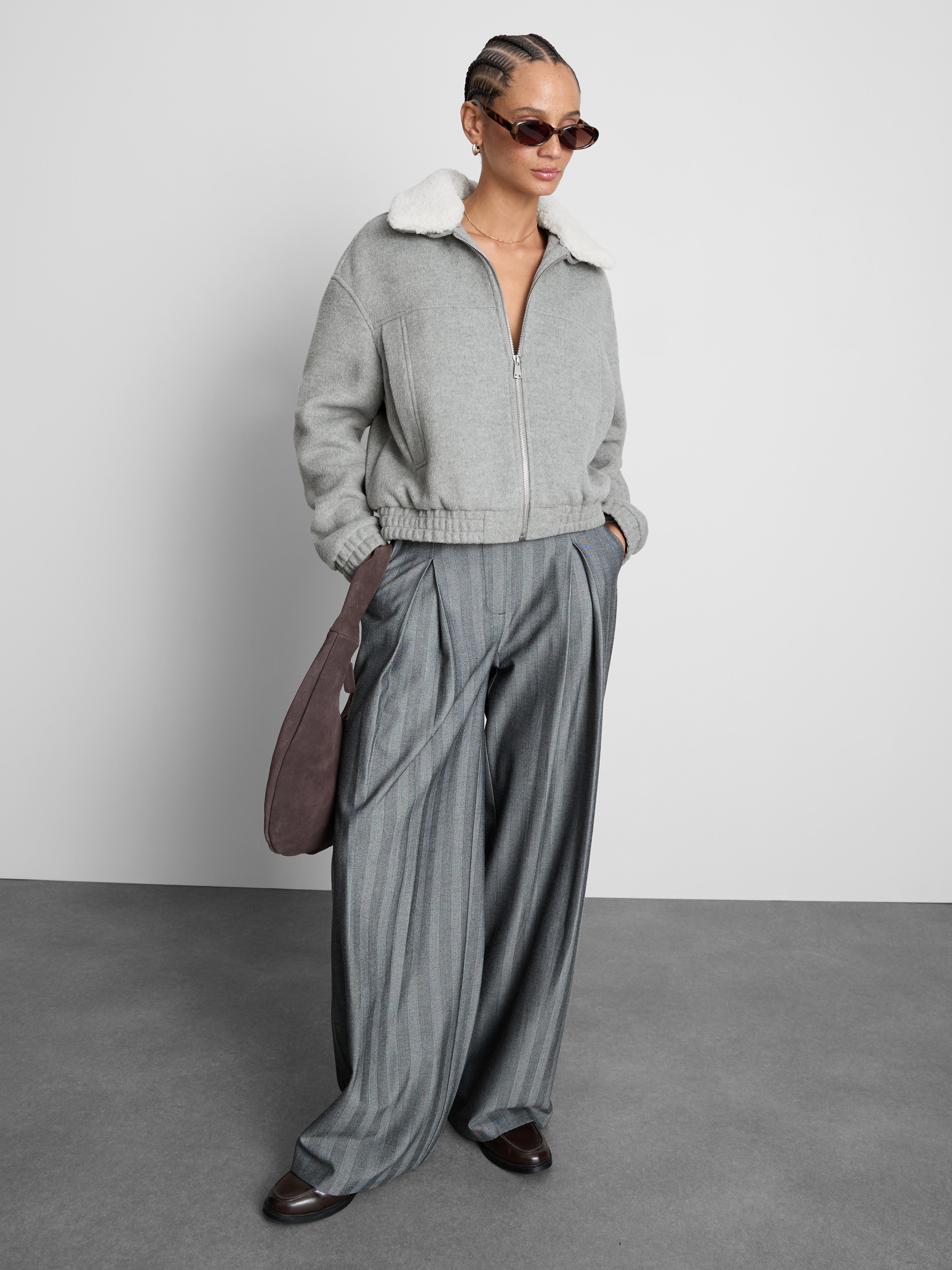 Borg Collar Bomber Jacket