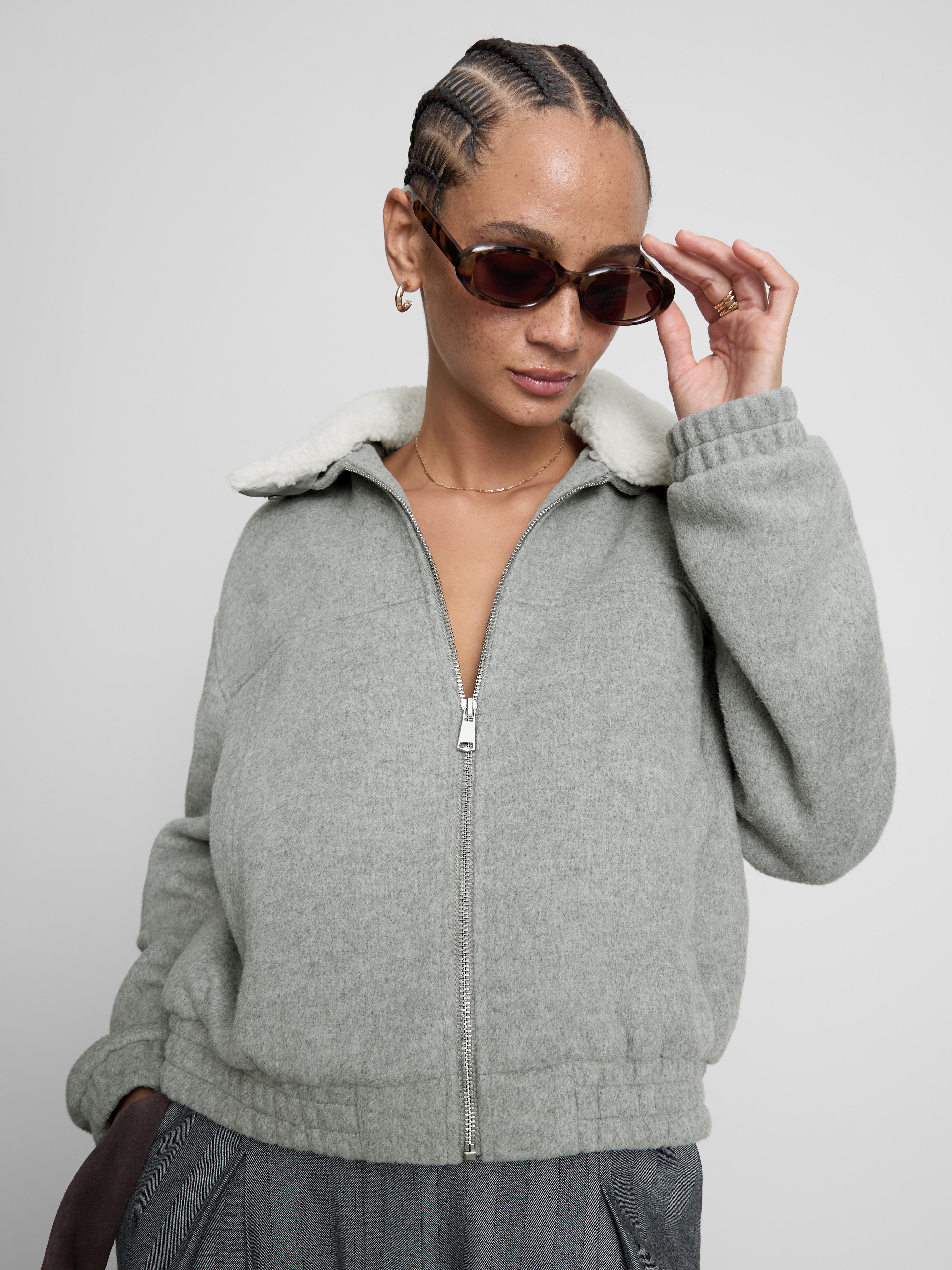 Borg Collar Bomber Jacket