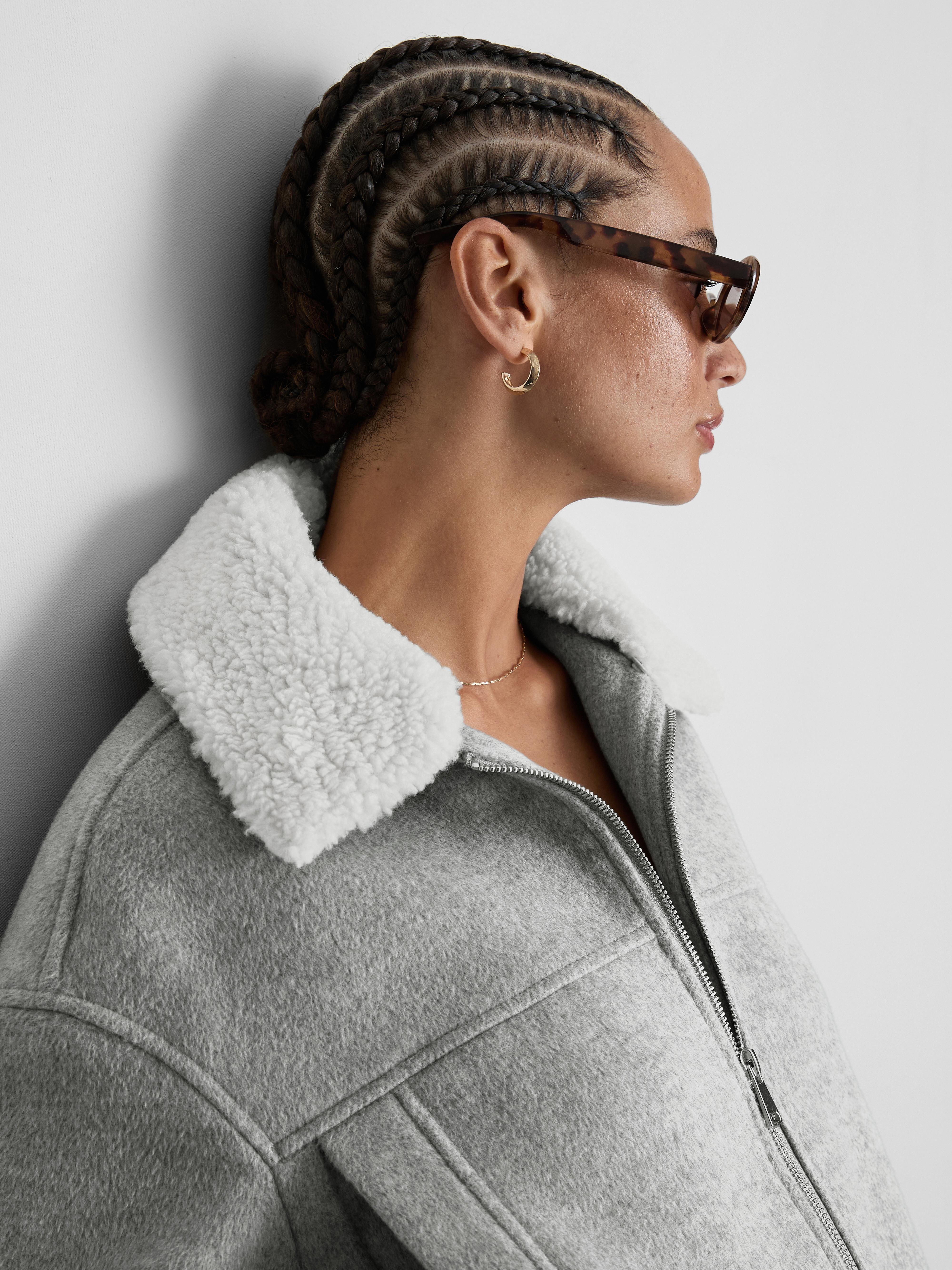 Borg Collar Bomber Jacket