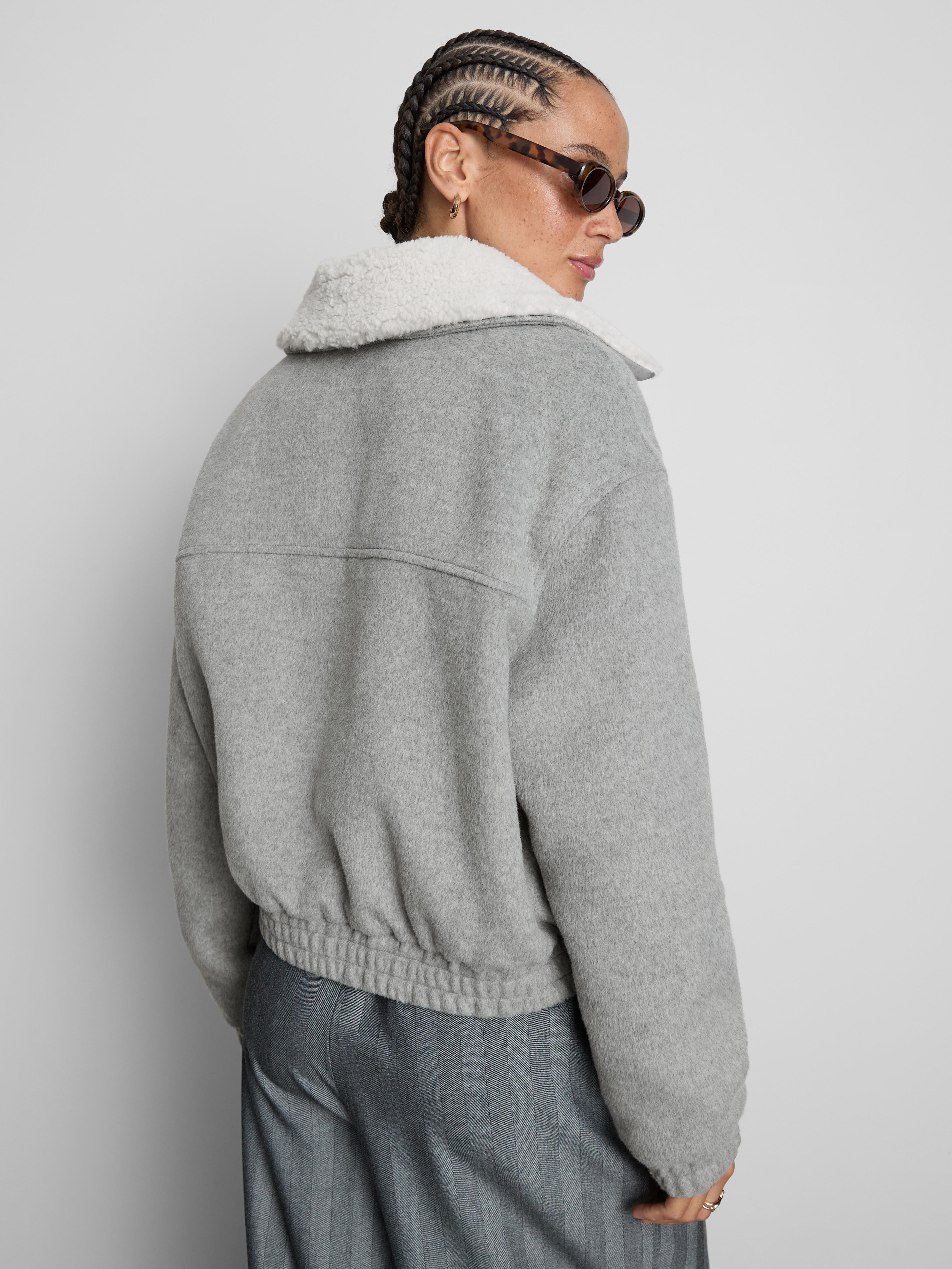 Borg Collar Bomber Jacket