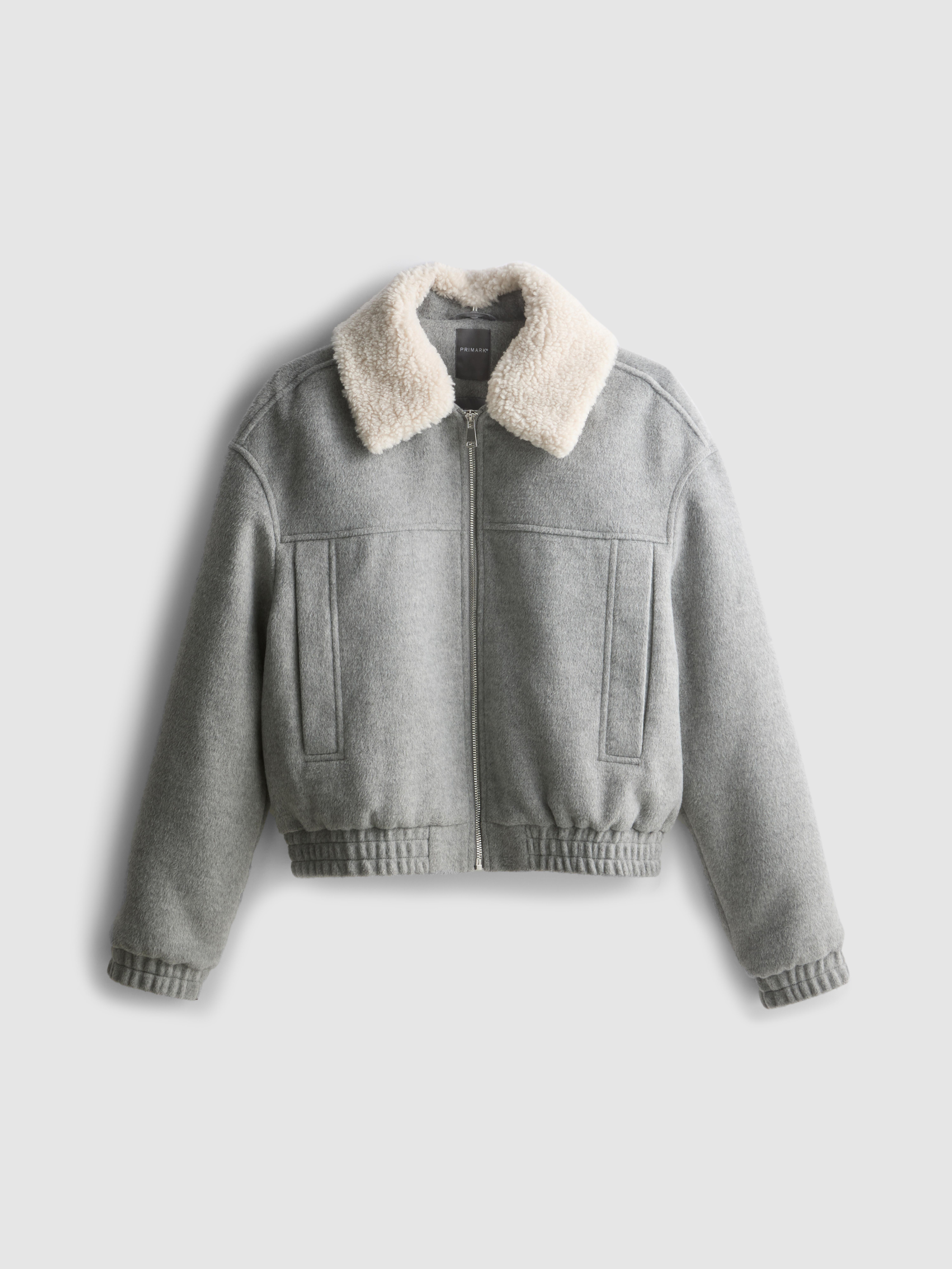Borg Collar Bomber Jacket