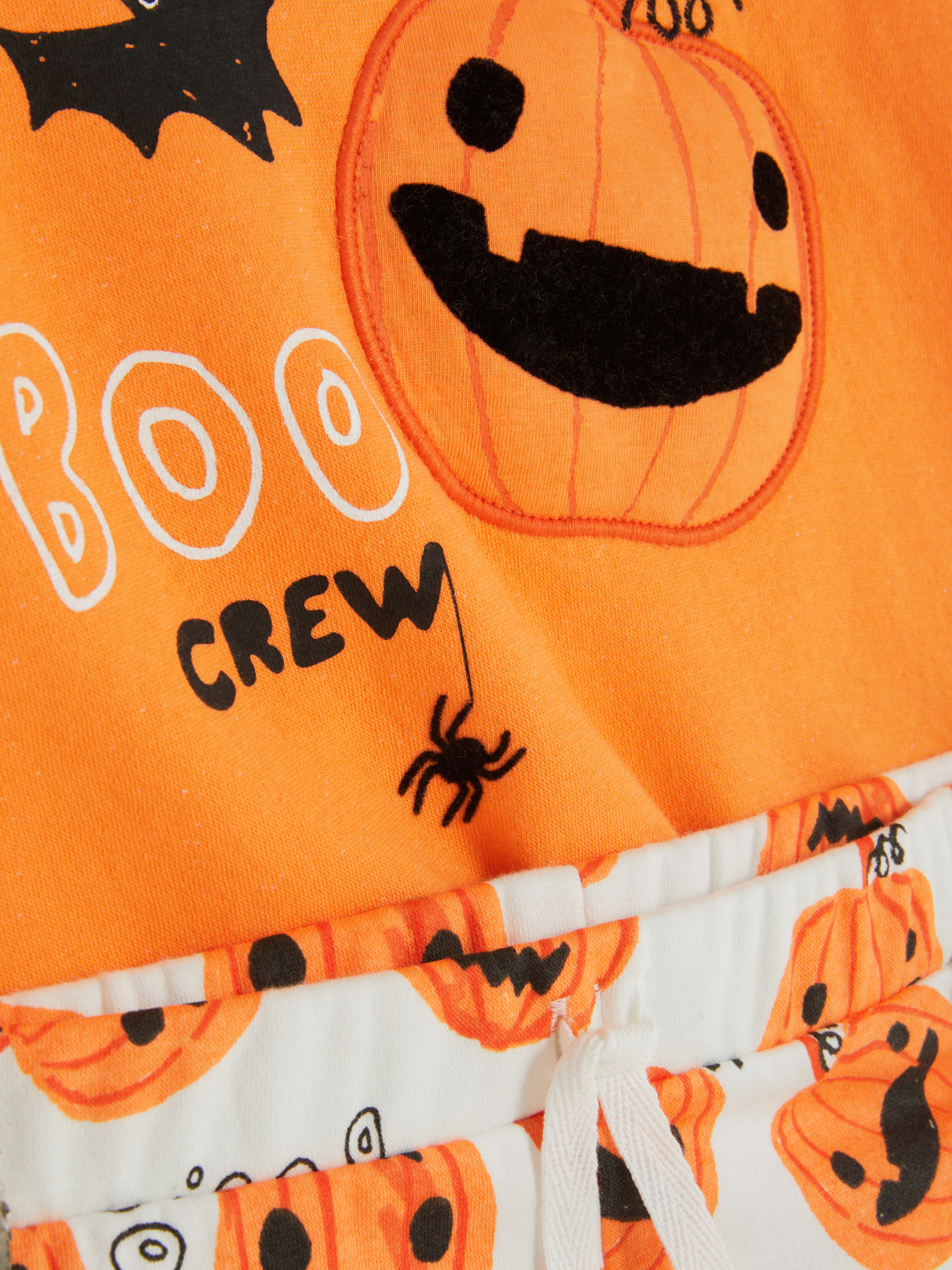 0–36 Monate | Halloween-Sweatshirt mit Kürbismotiv und Jogginghose