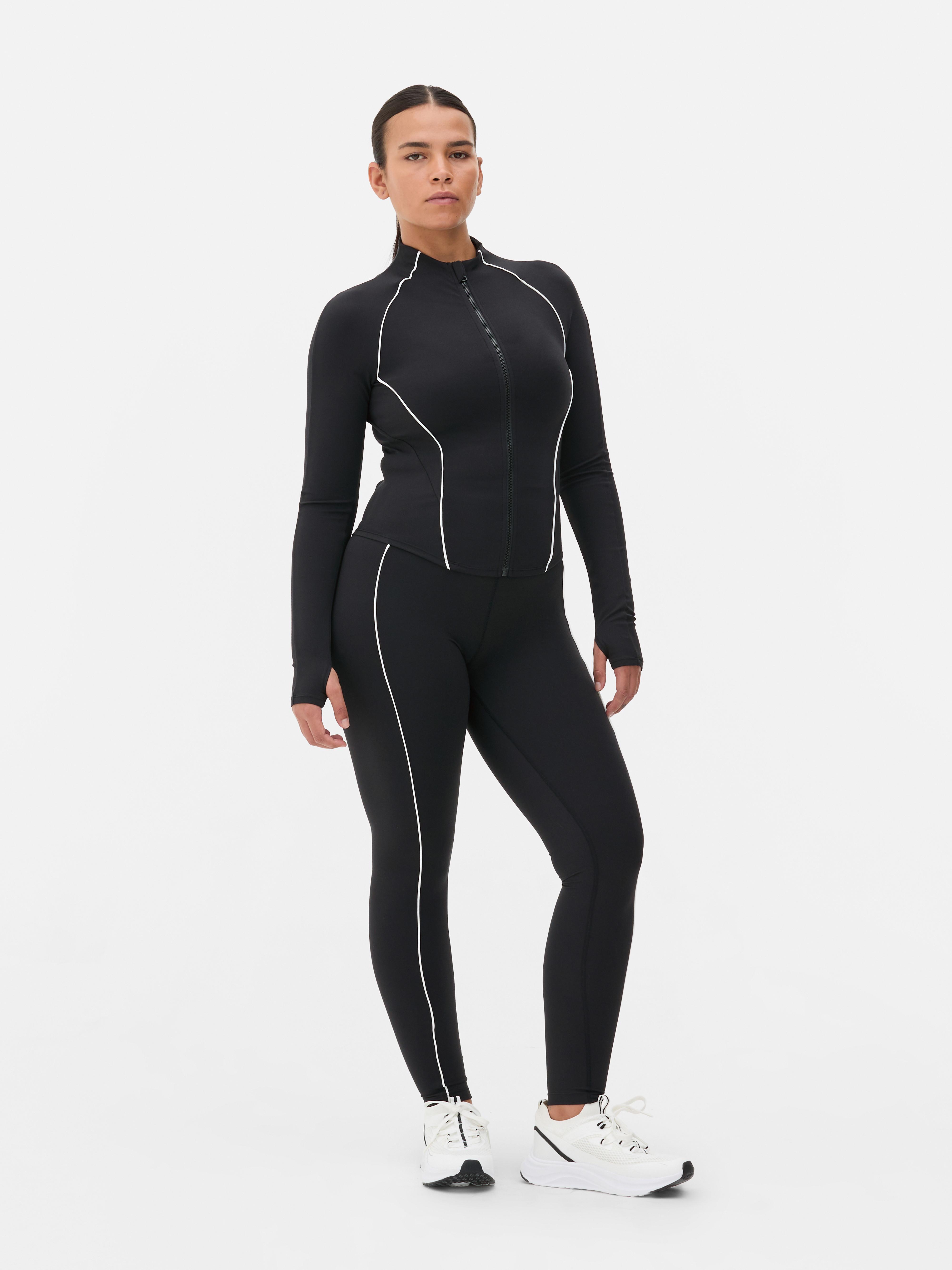 Legging de sport à passepoil contrasté