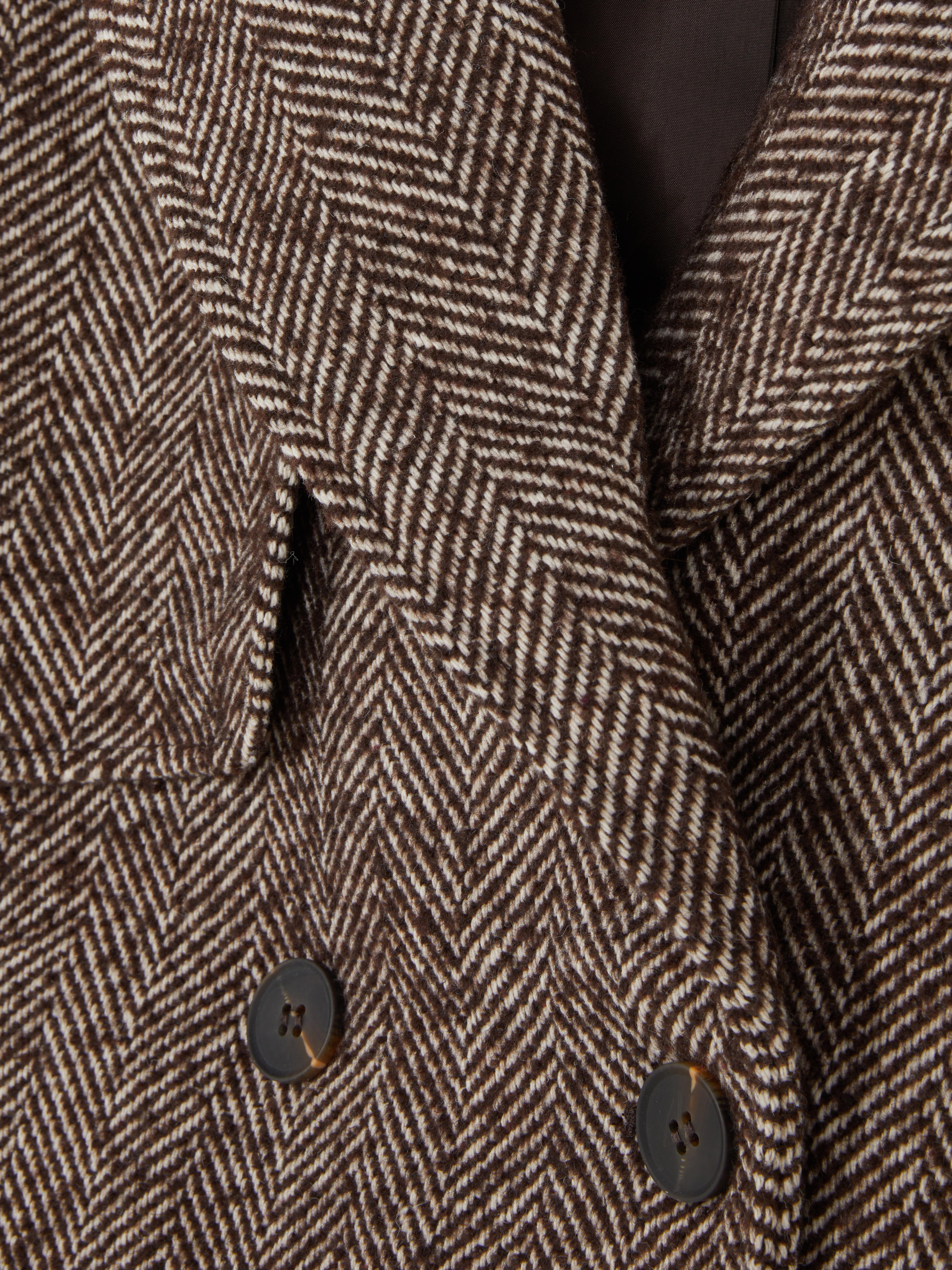 Cropped Textured Trench Jacket