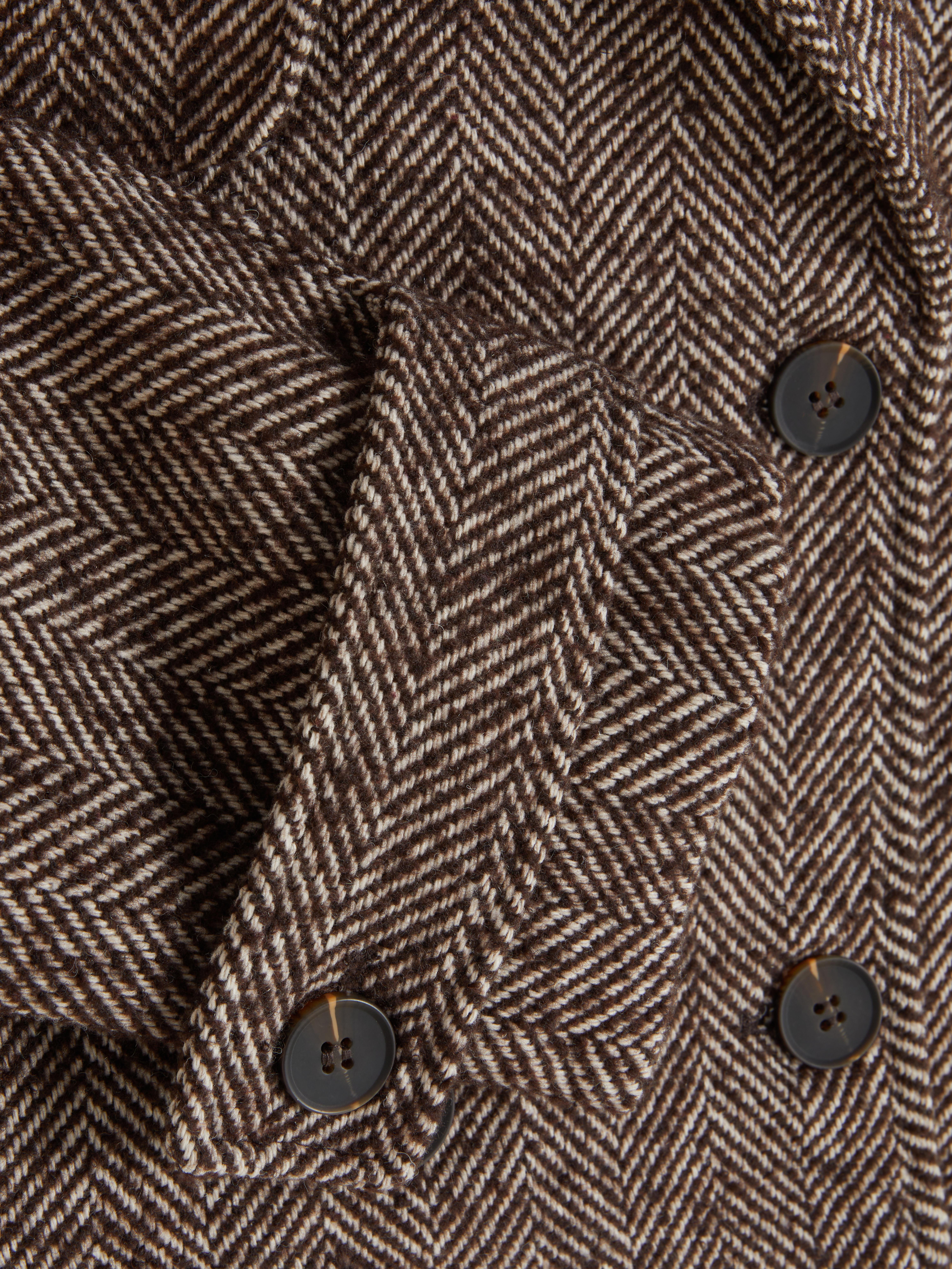 Cropped Textured Trench Jacket