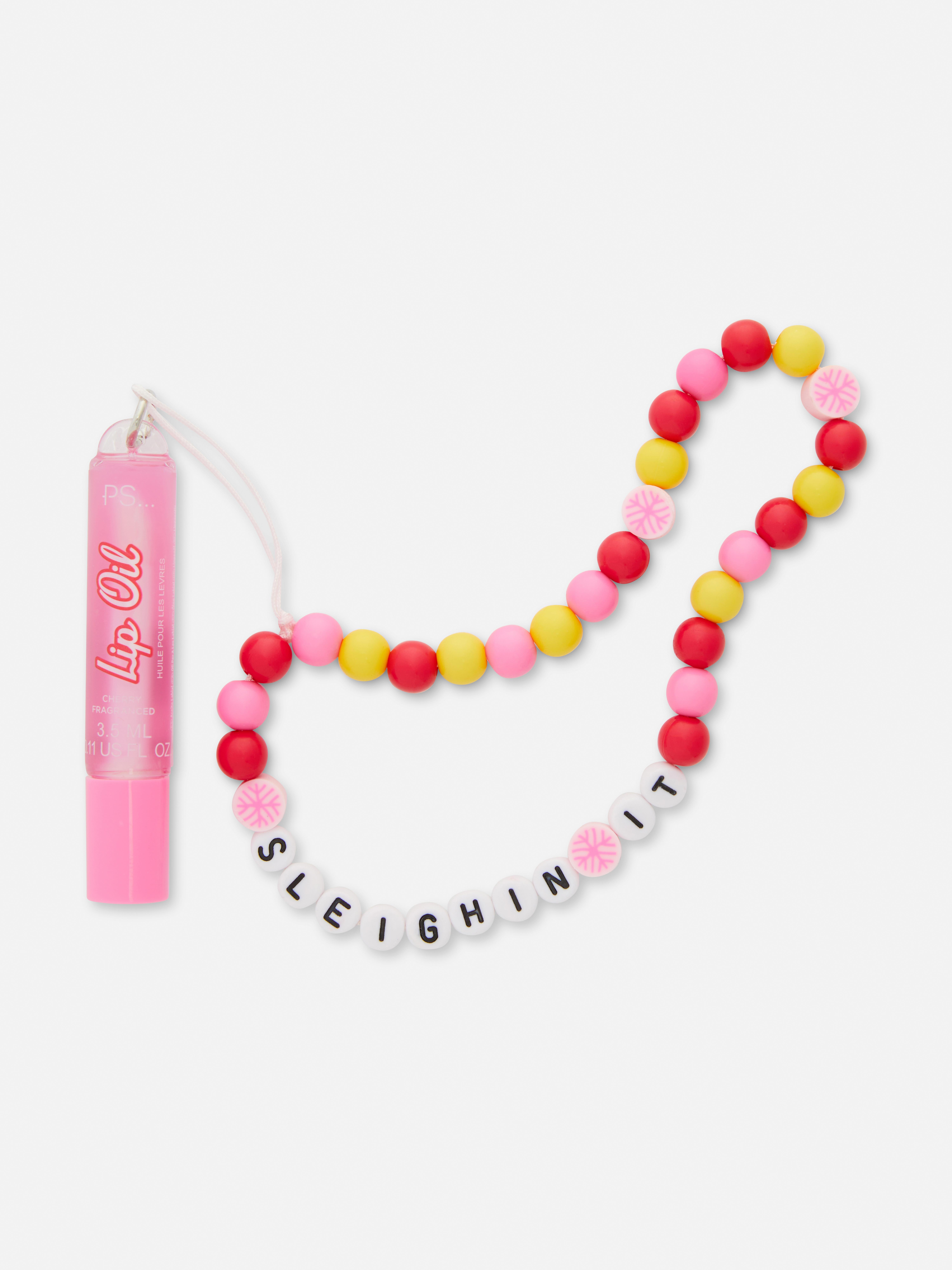 PS... Beaded Keychain Lip Oil