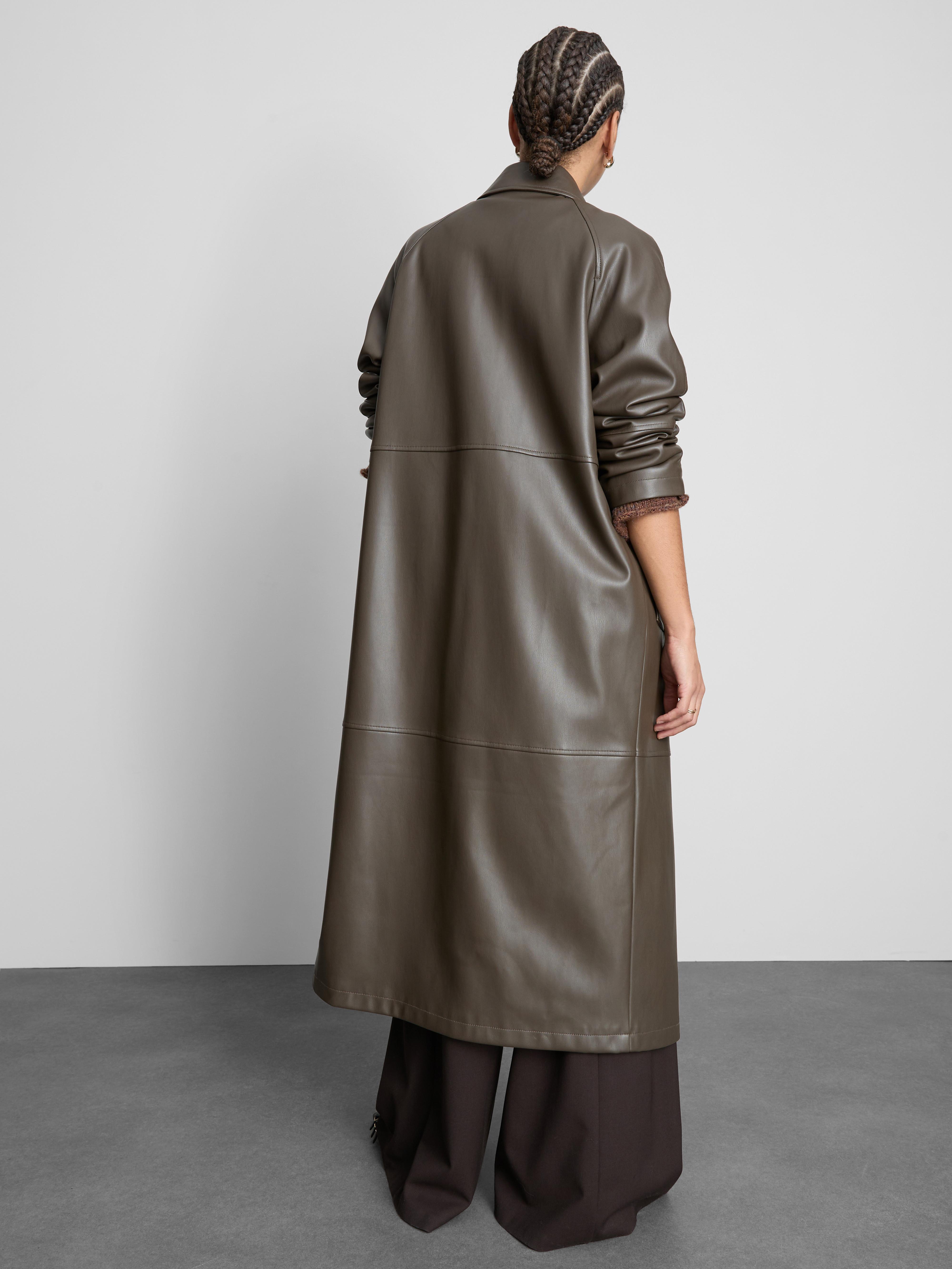 Manteau long en simili cuir Paula Echevarría