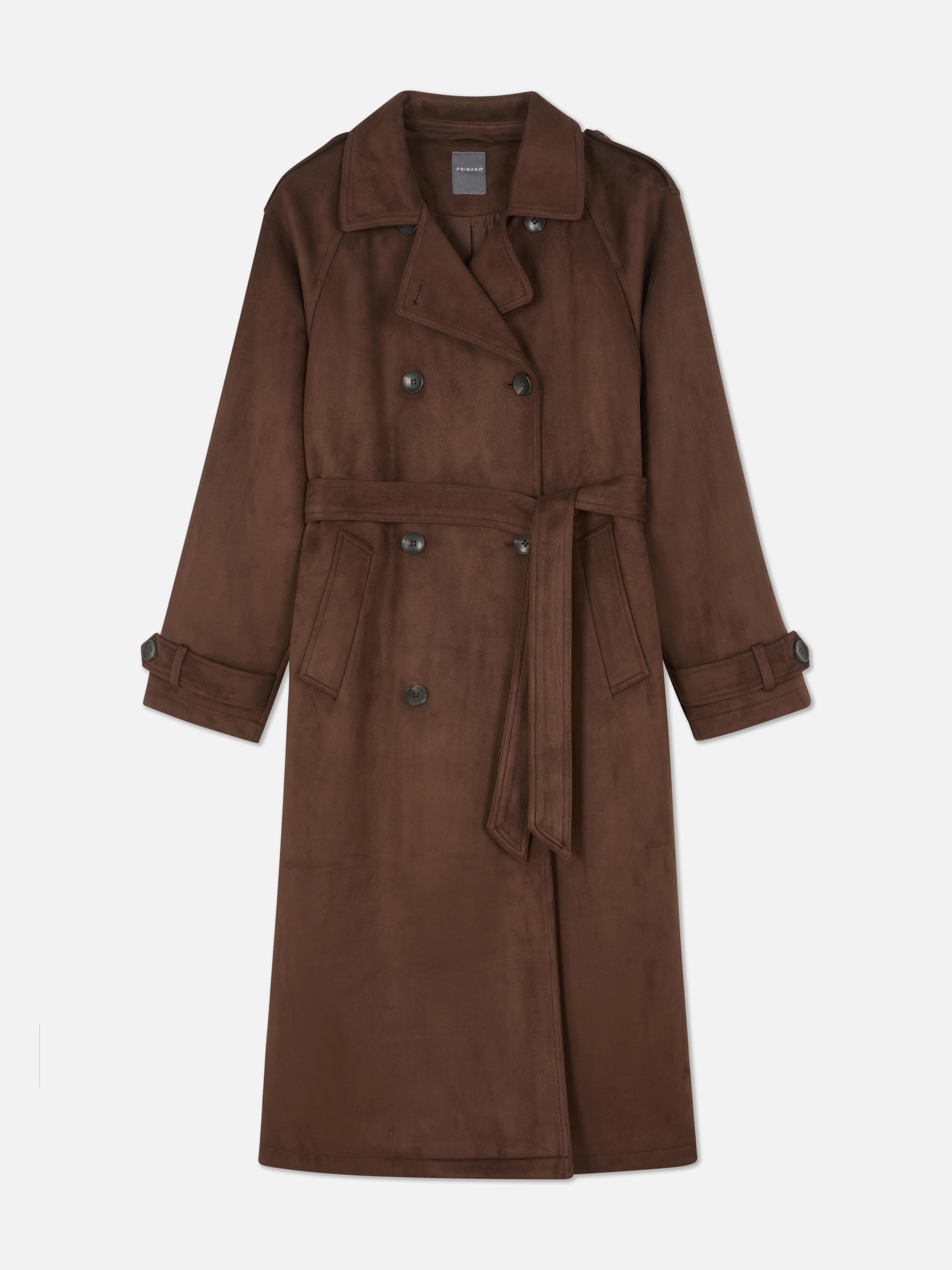 Trenchcoat van suèdine Paula Echevarría