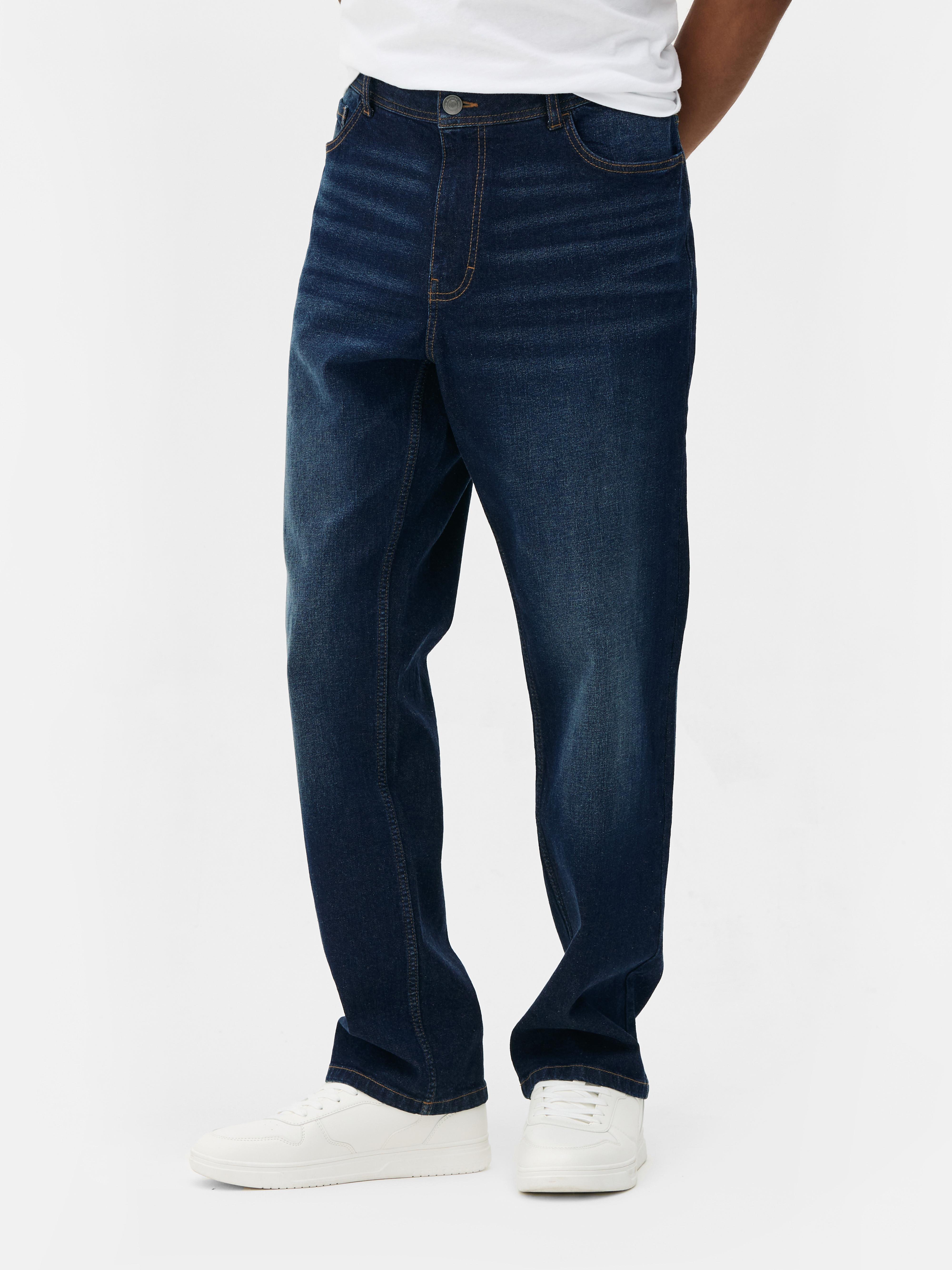 Jean droit à taille mi-haute