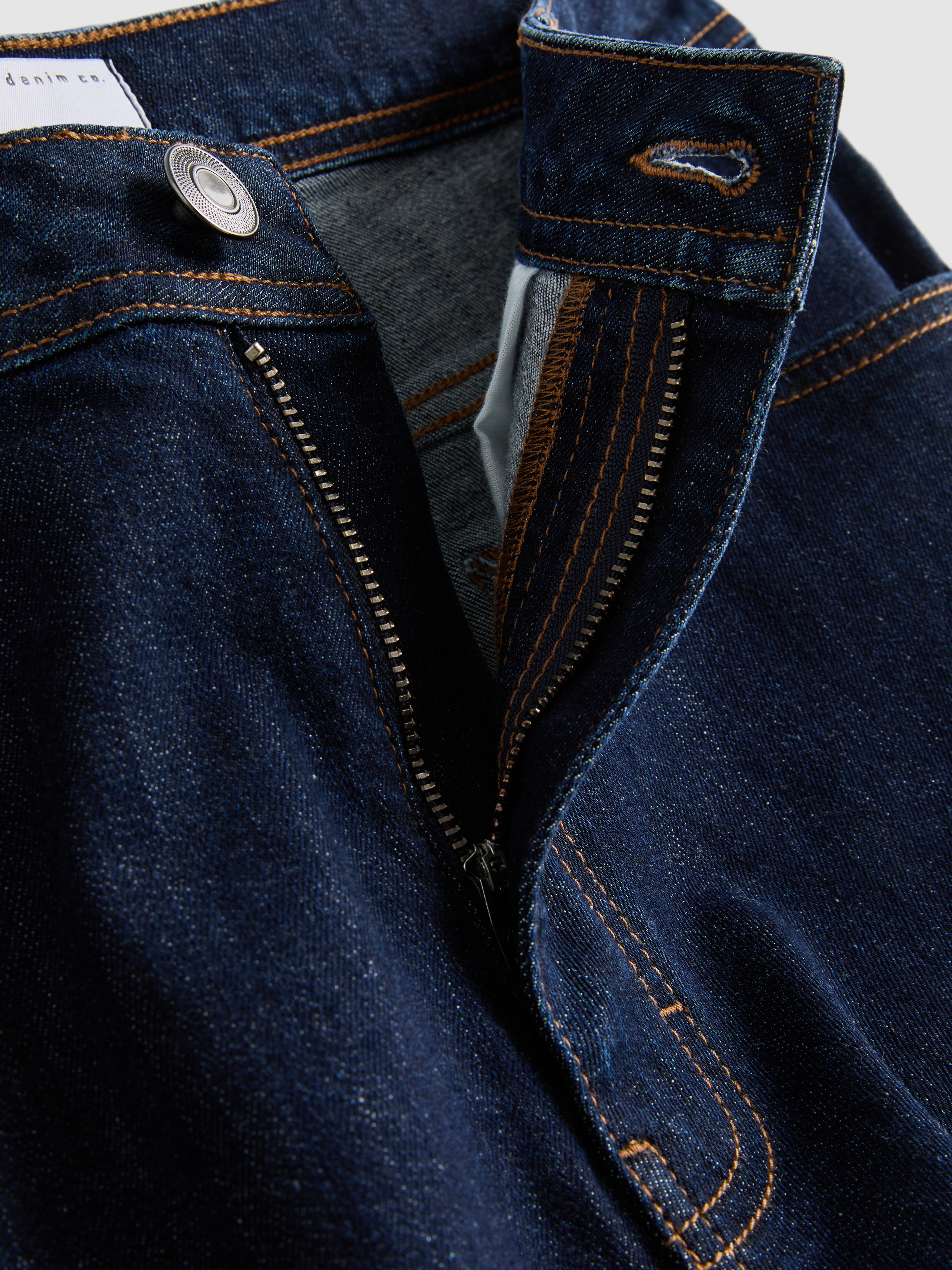 Men's Indigo Mid-Rise Straight-Leg Jeans